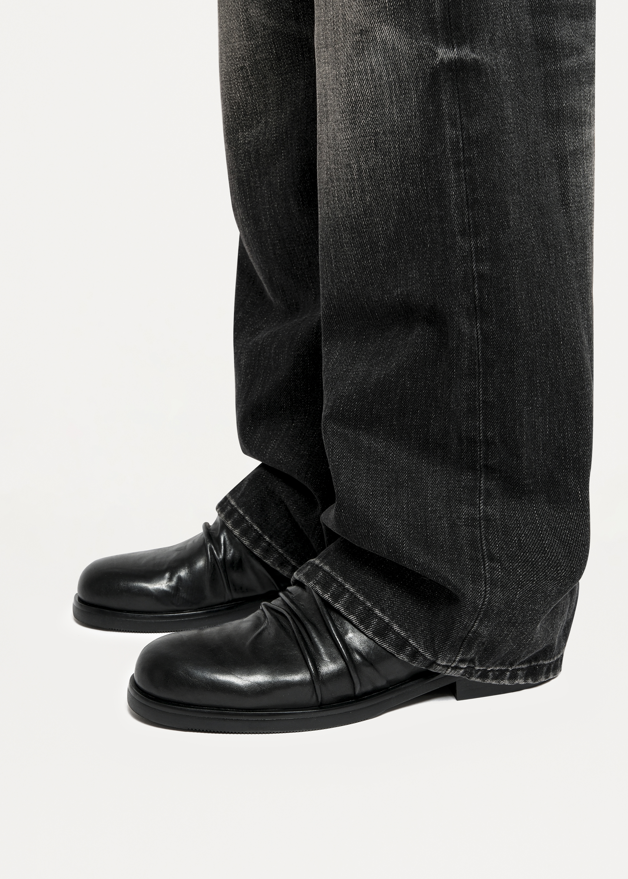 Horsehide Leather Slip-on Derby Shoes