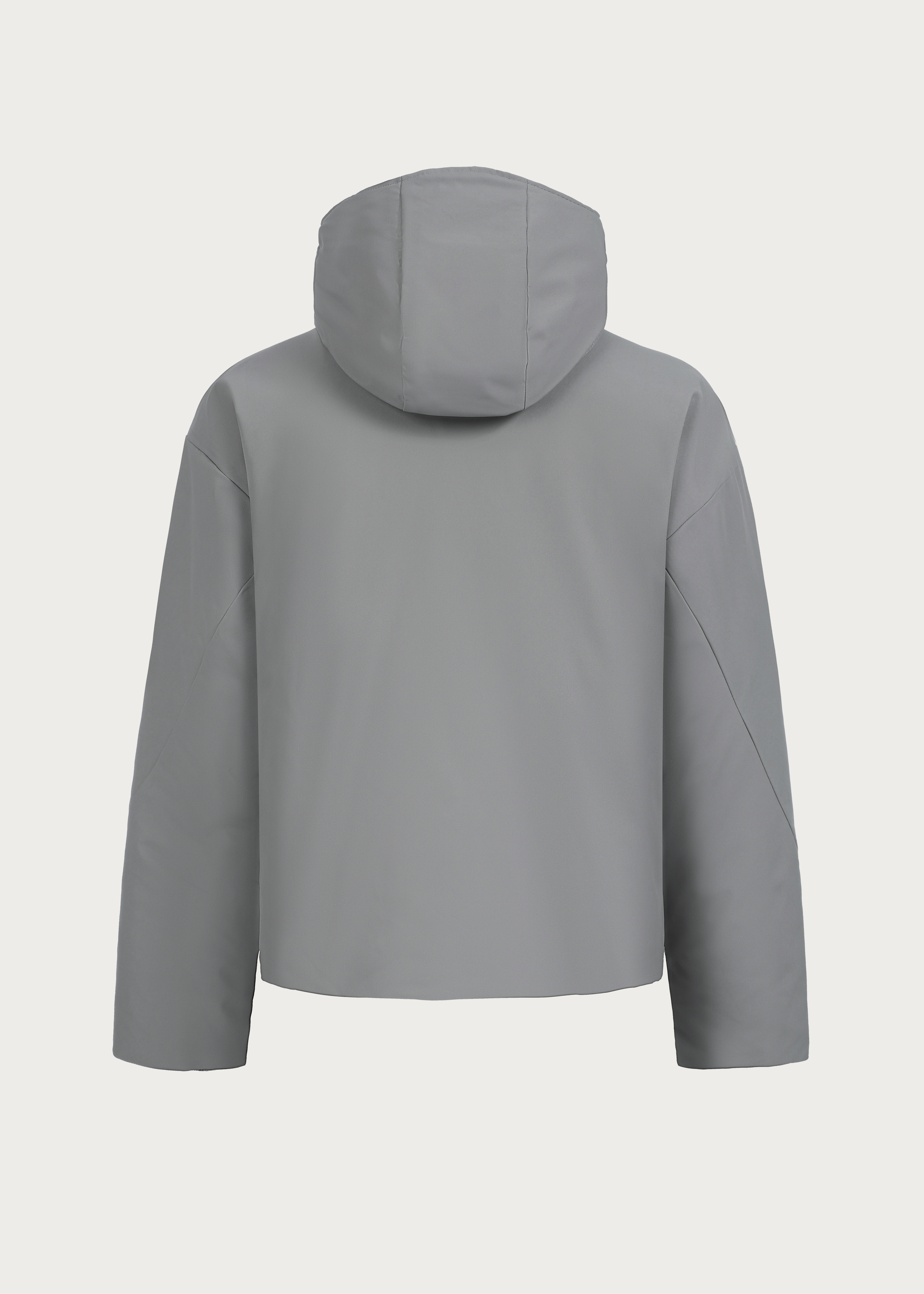 90 White duck down Hooded Down jacket Grey