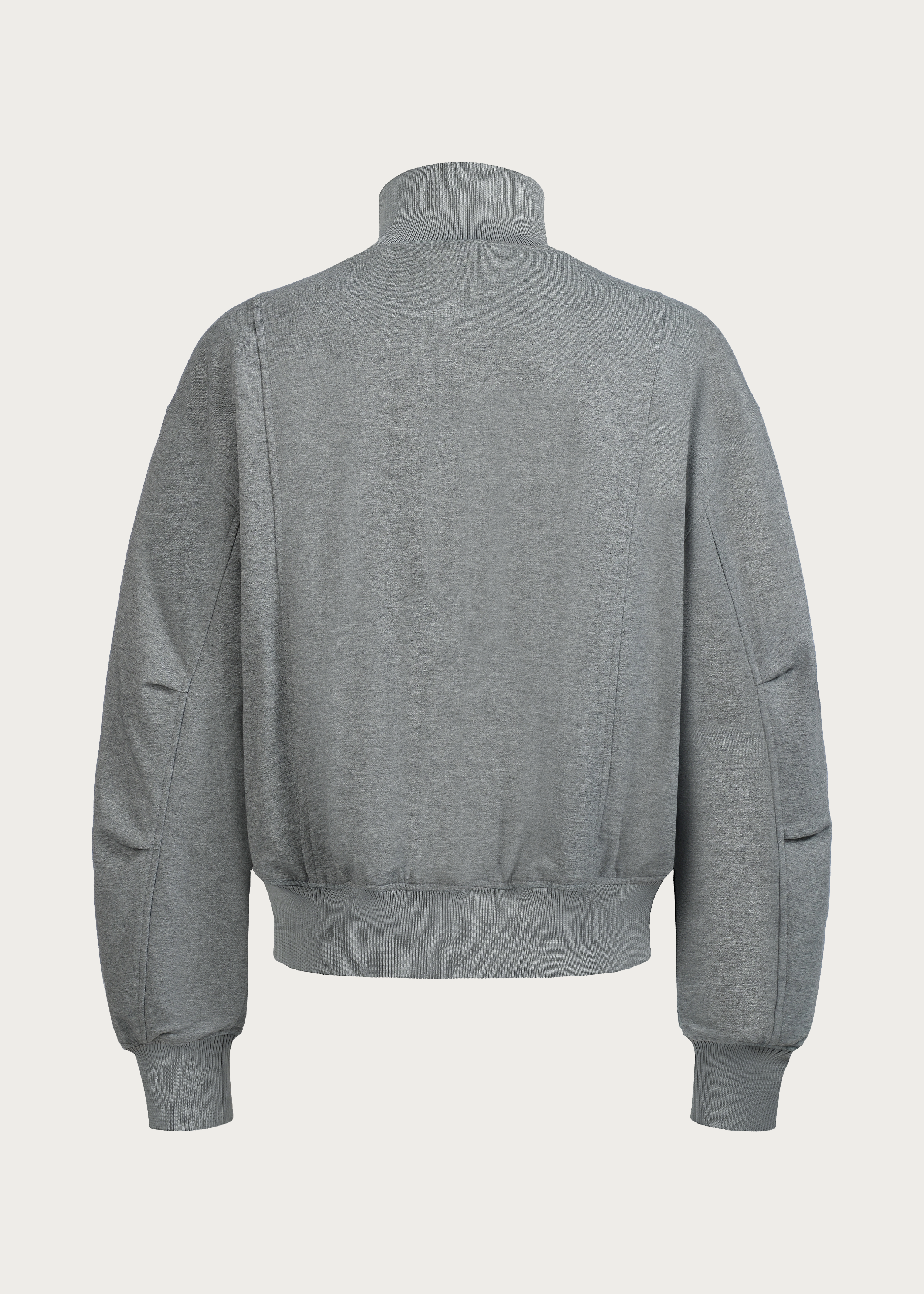 Down Jacket 90 White-Duck-Down Stand-Collar Grey