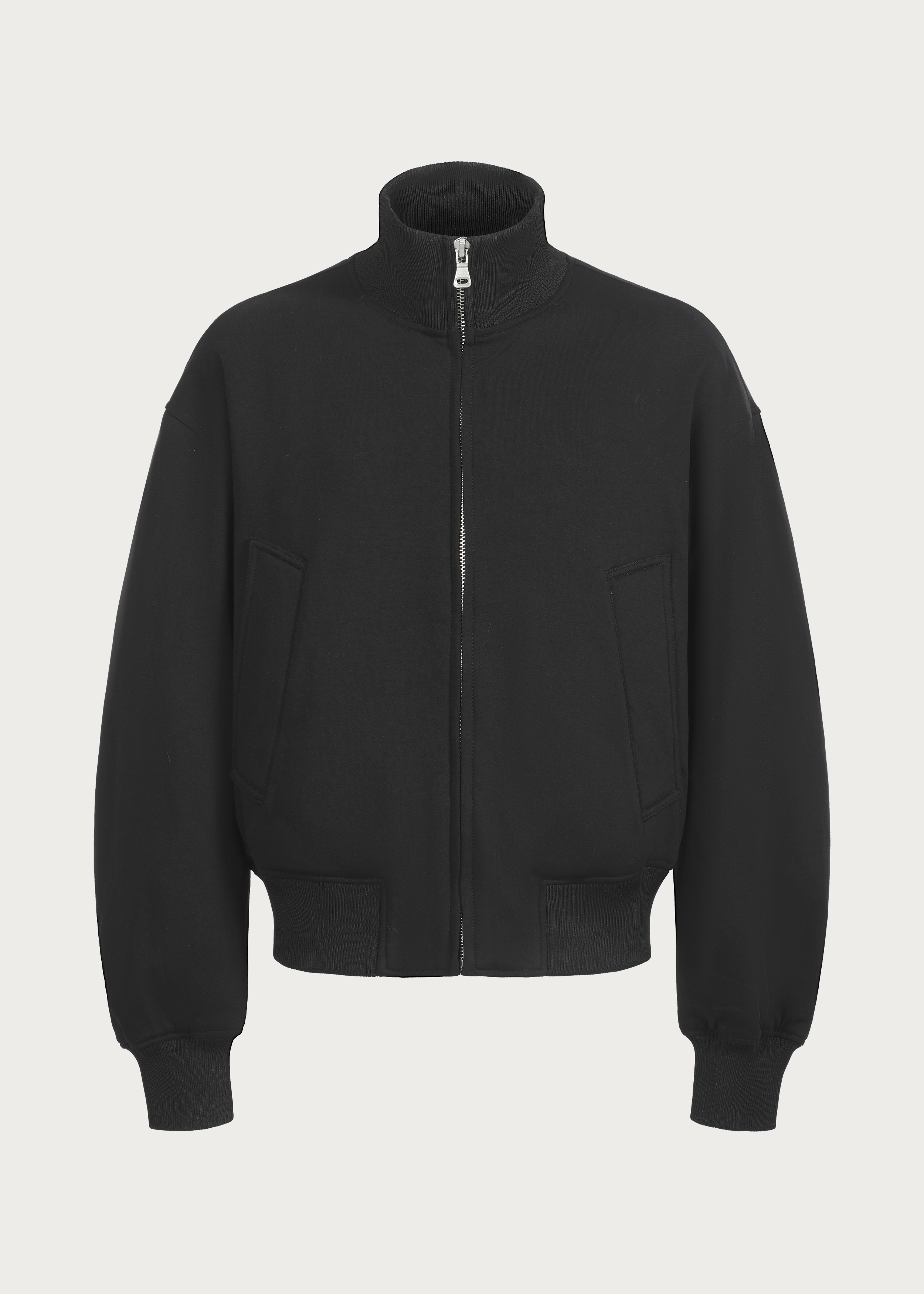 Down Jacket 90 White-Duck-Down Stand-Collar Black