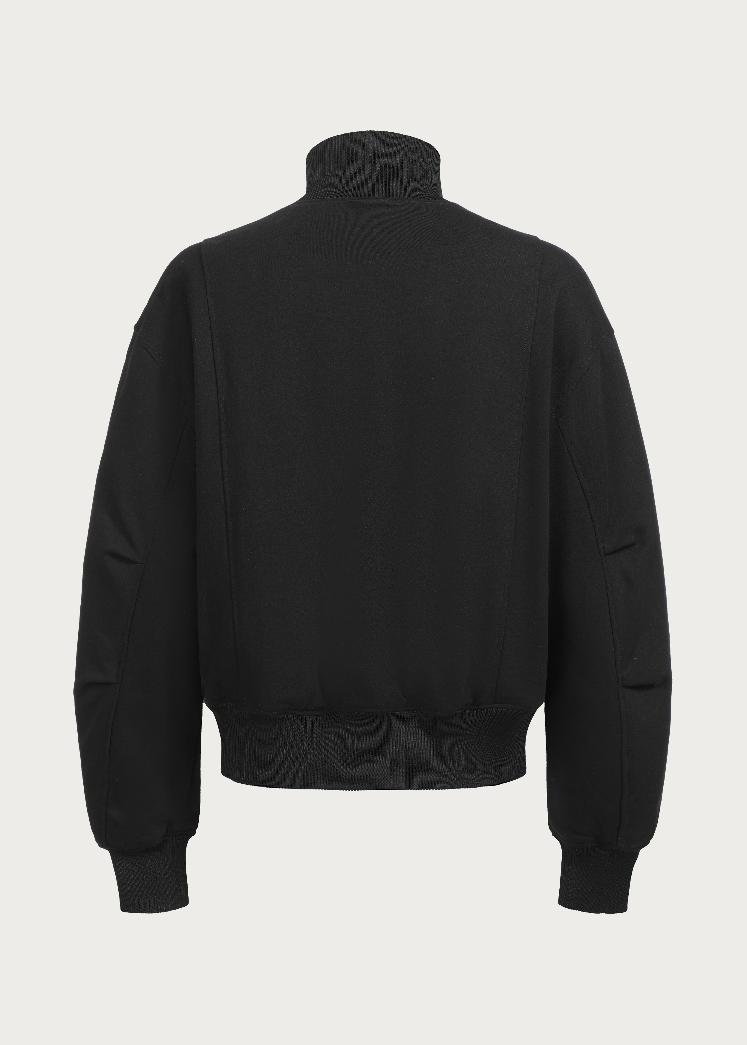 Down Jacket 90 White-Duck-Down Stand-Collar Black