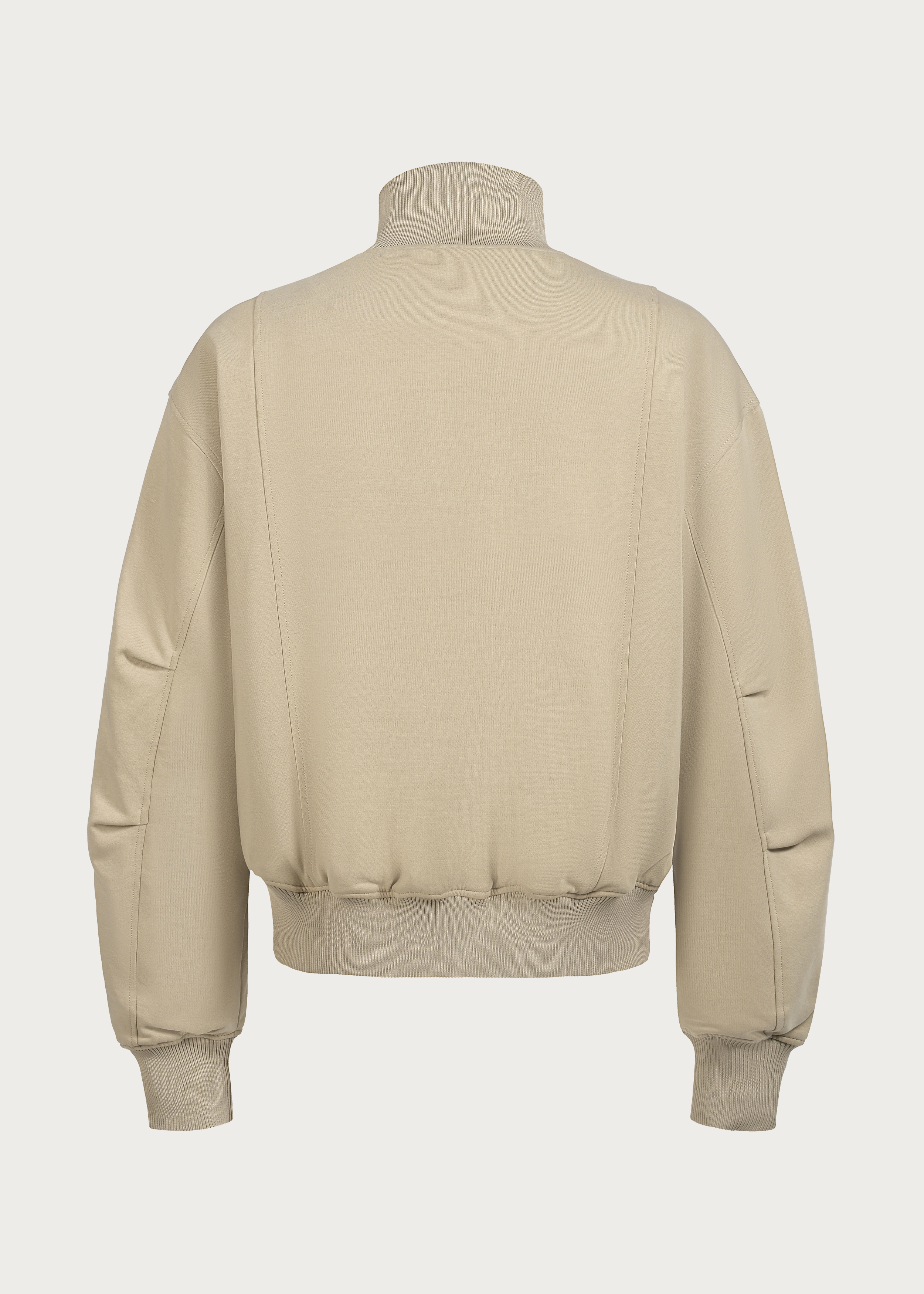 Down Jacket 90 White-Duck-Down Stand-Collar Khaki