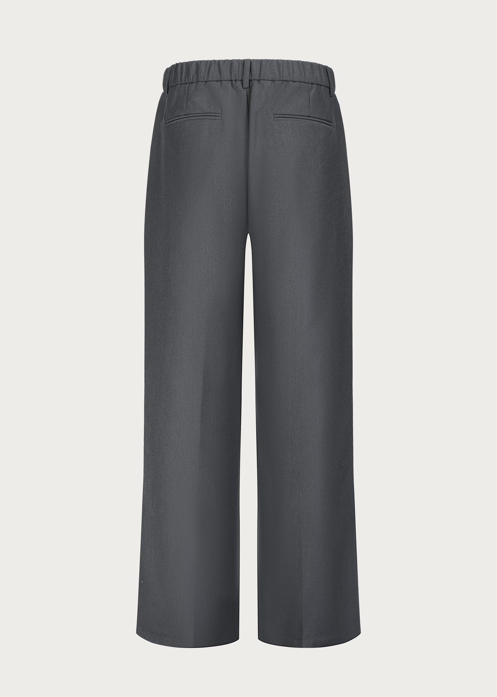Three-Dimensional Rope-Decorated Straight-Leg Trousers Grey