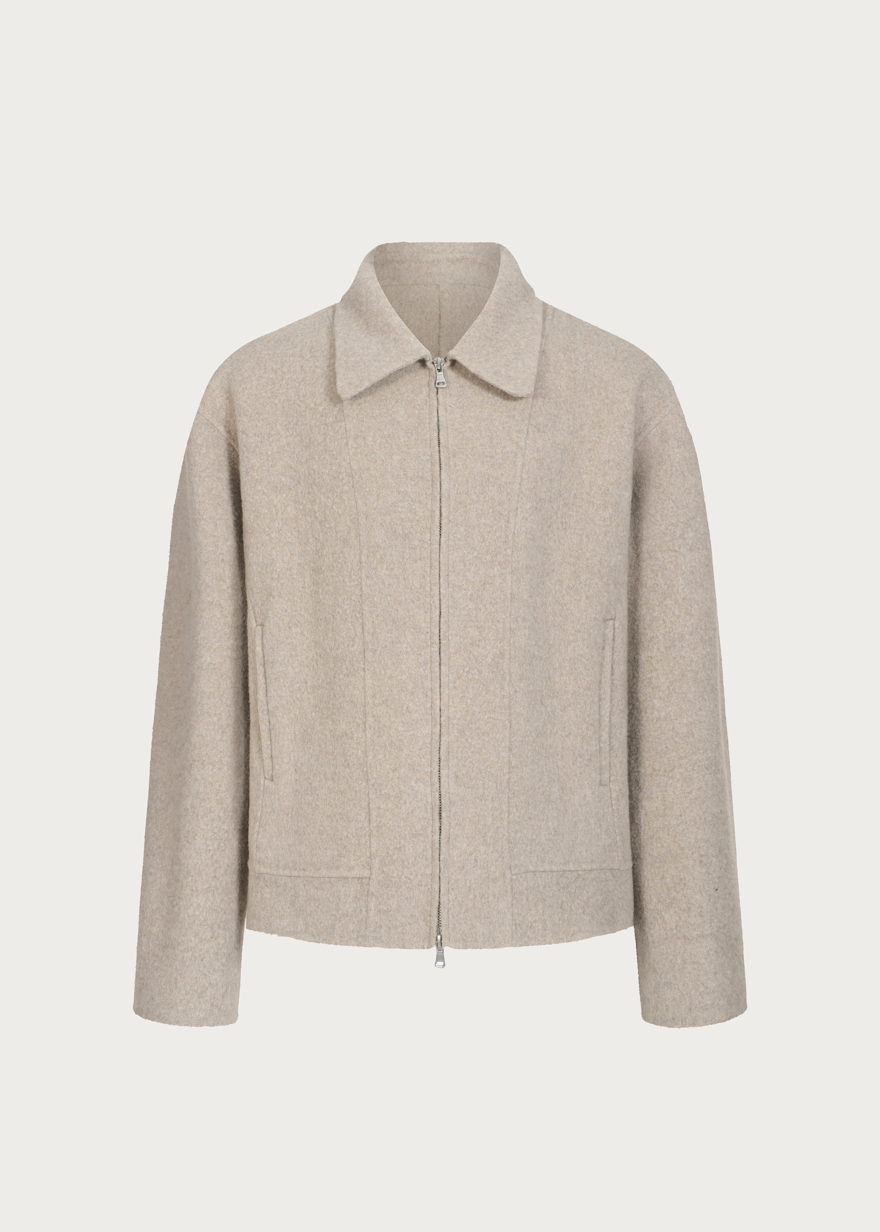 100% Wool Double-sided woolen Jacket Coat Apricot