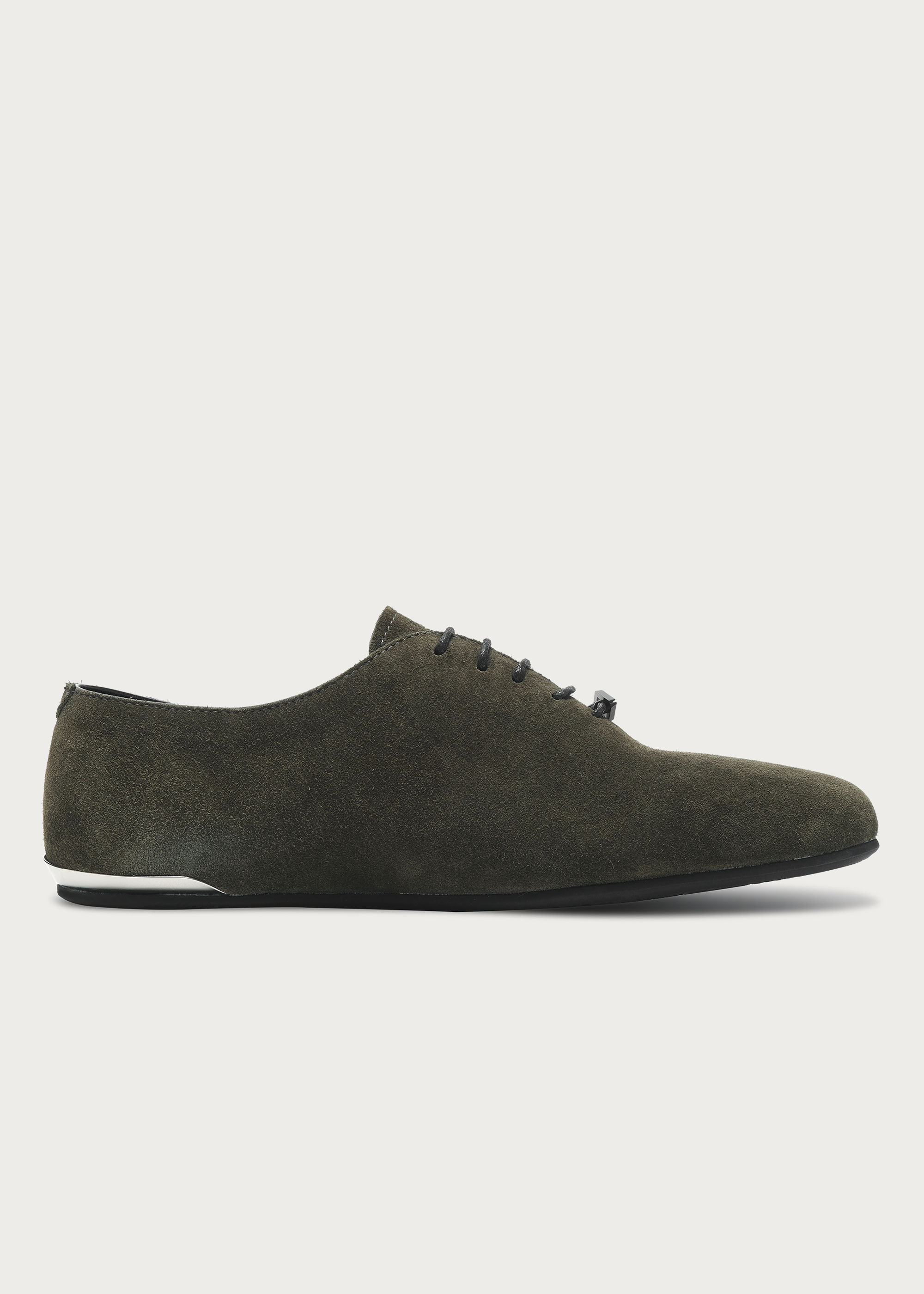 Leather shoes Thin-soled Suede Army green