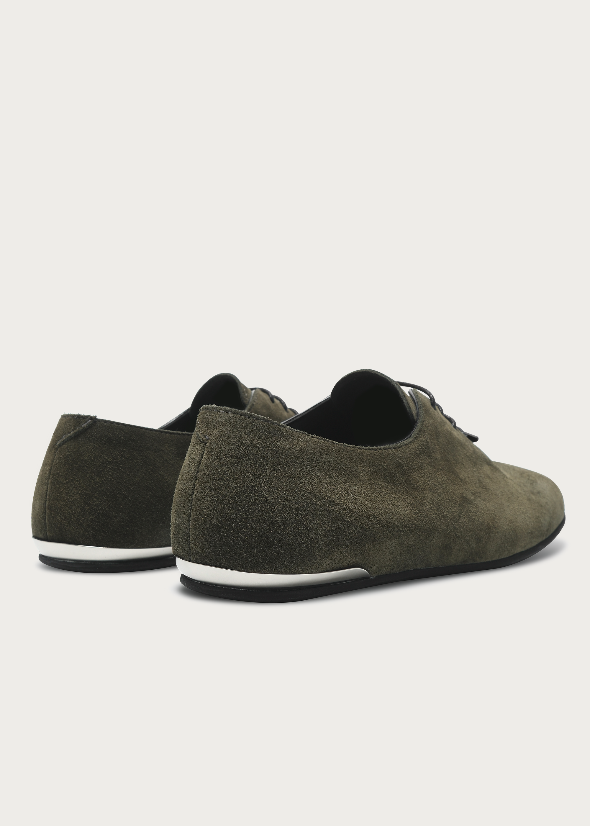 Leather shoes Thin-soled Suede Army green