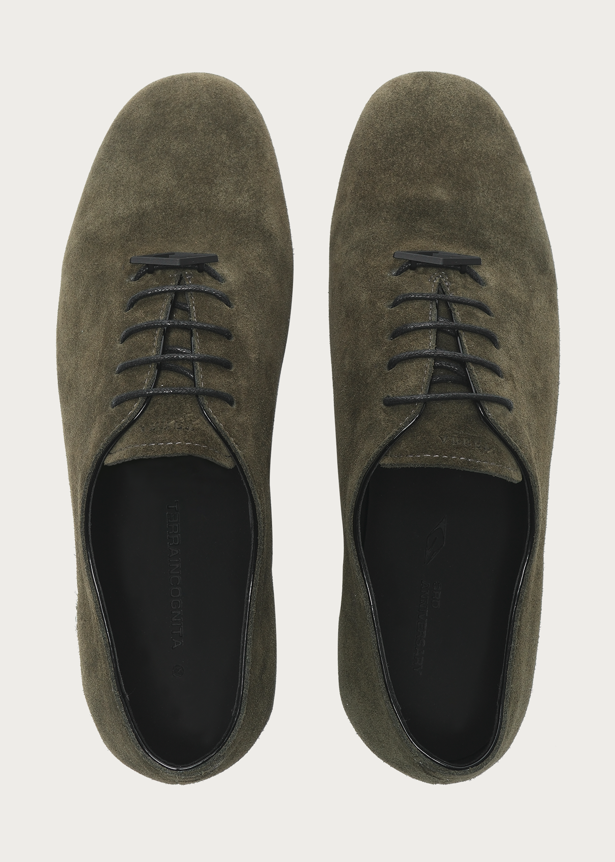 Leather shoes Thin-soled Suede Army green