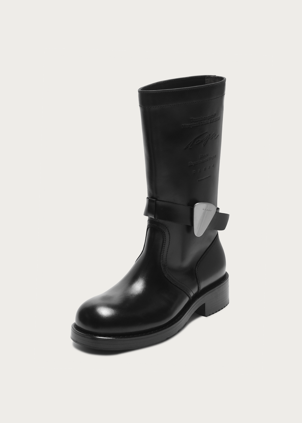 Leather Mid-Calf Boots
