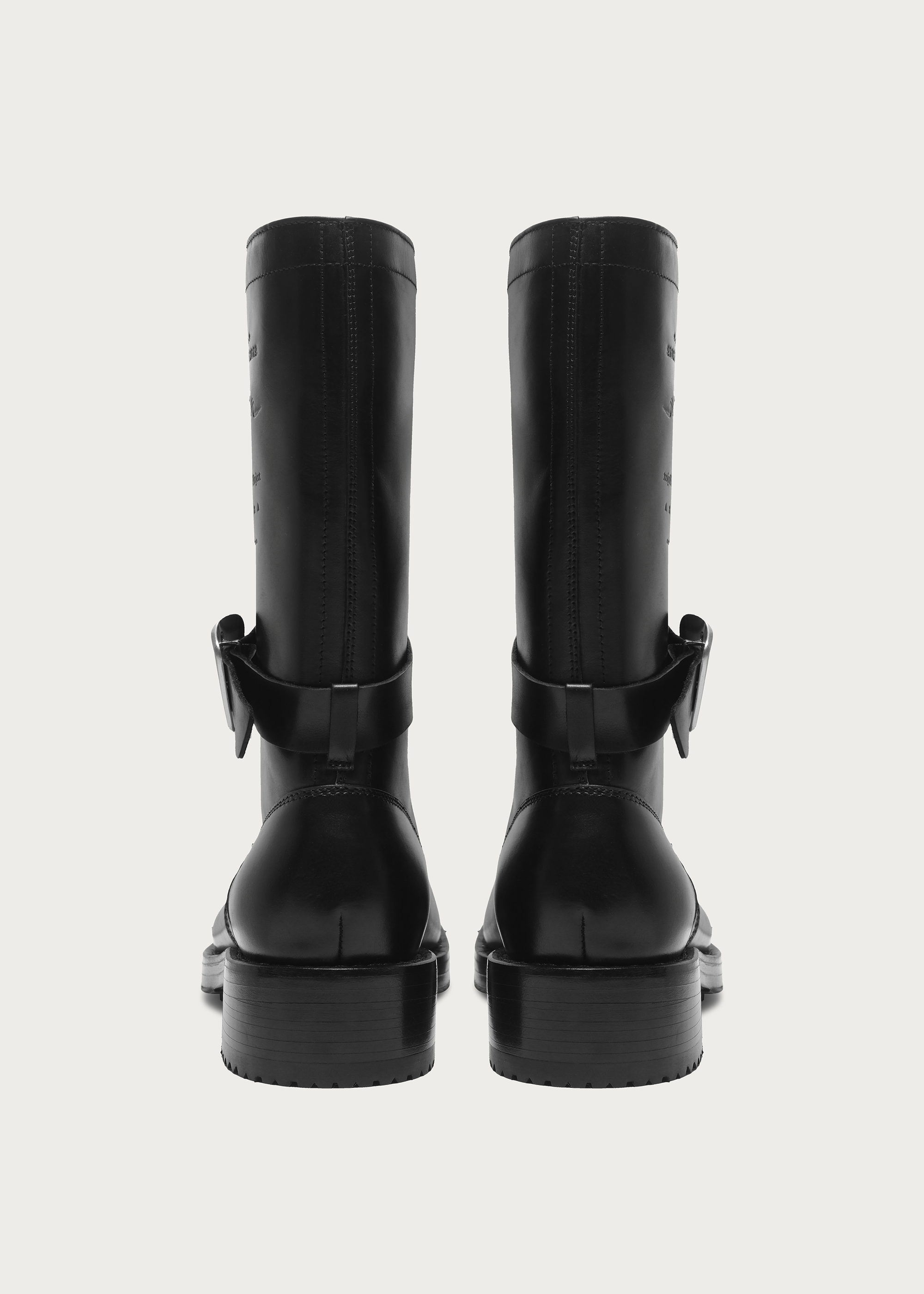 Leather Mid-Calf Boots