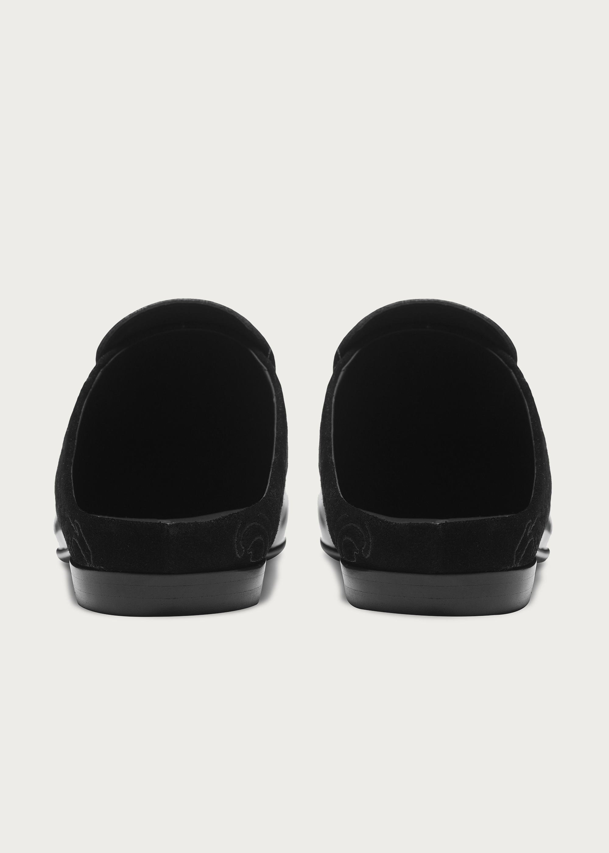 Chelsea Mules Flower-patterned pointed Black