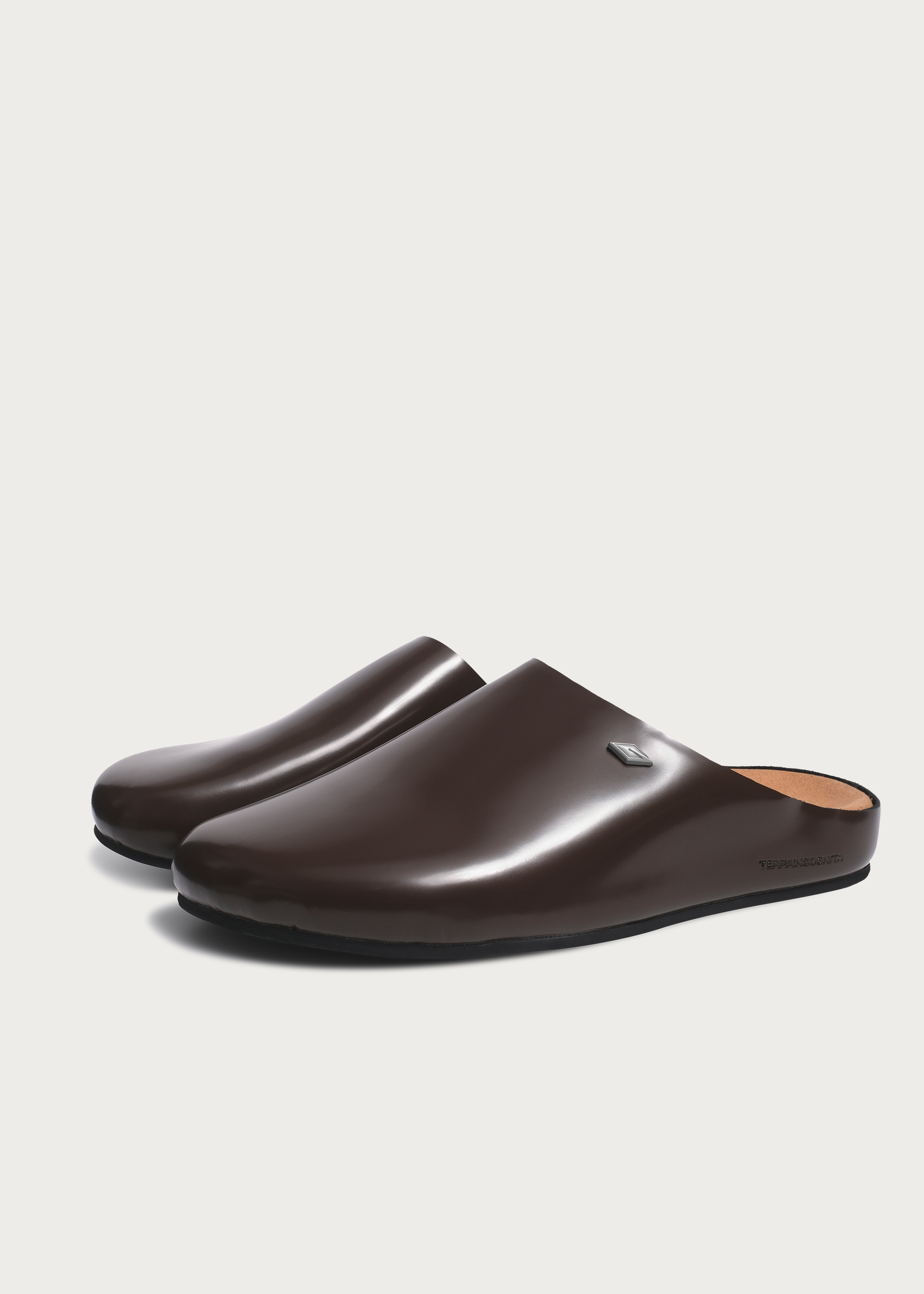 Clogs"Star emblem3.0"Glossy-brown