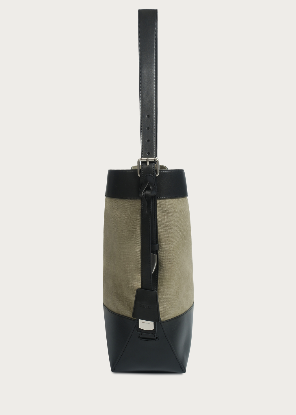 Patchwork Washed Canvas Tote Bag Moss Green