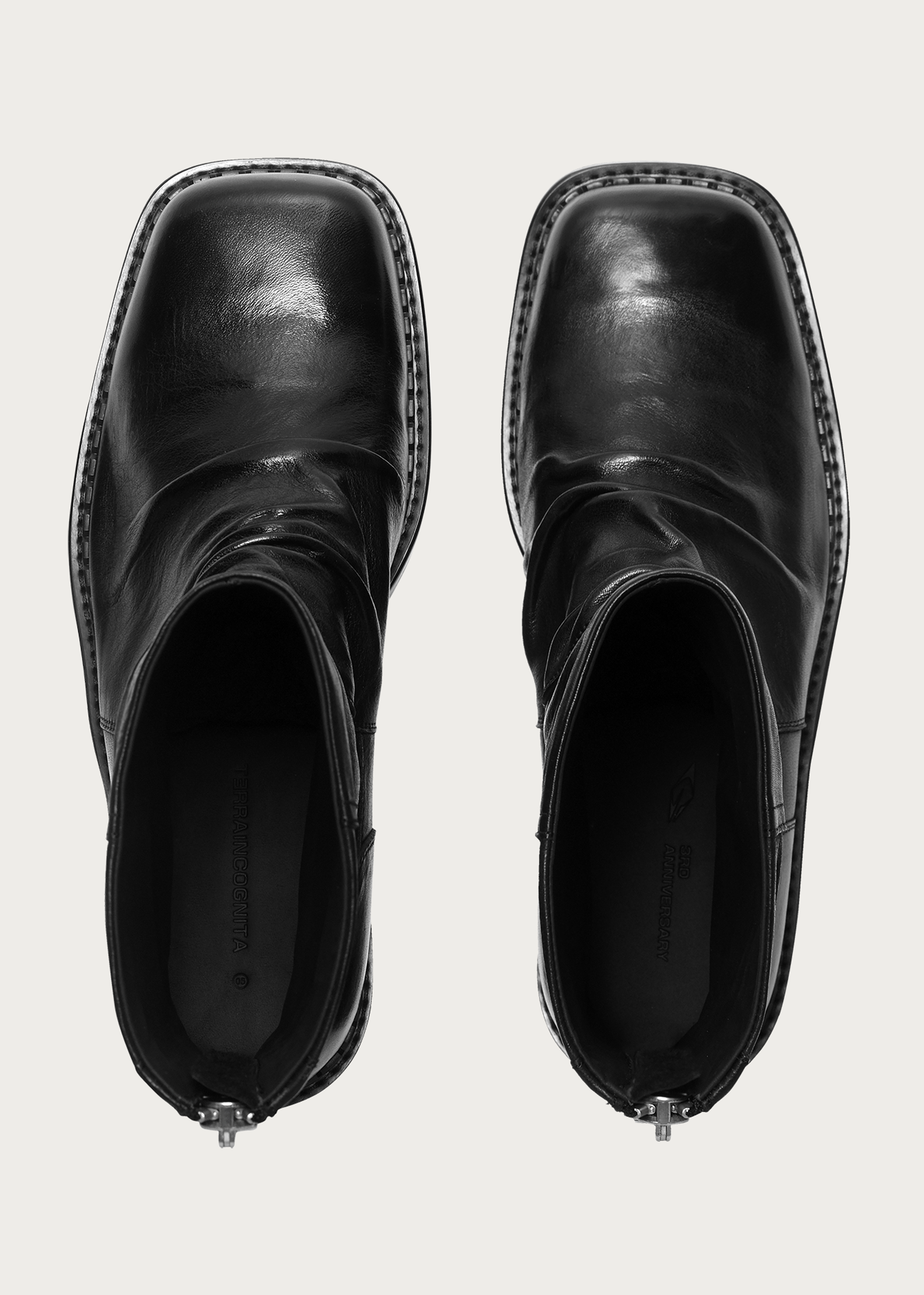 Chelsea boots Square-toe Pleated Washed-horsehide