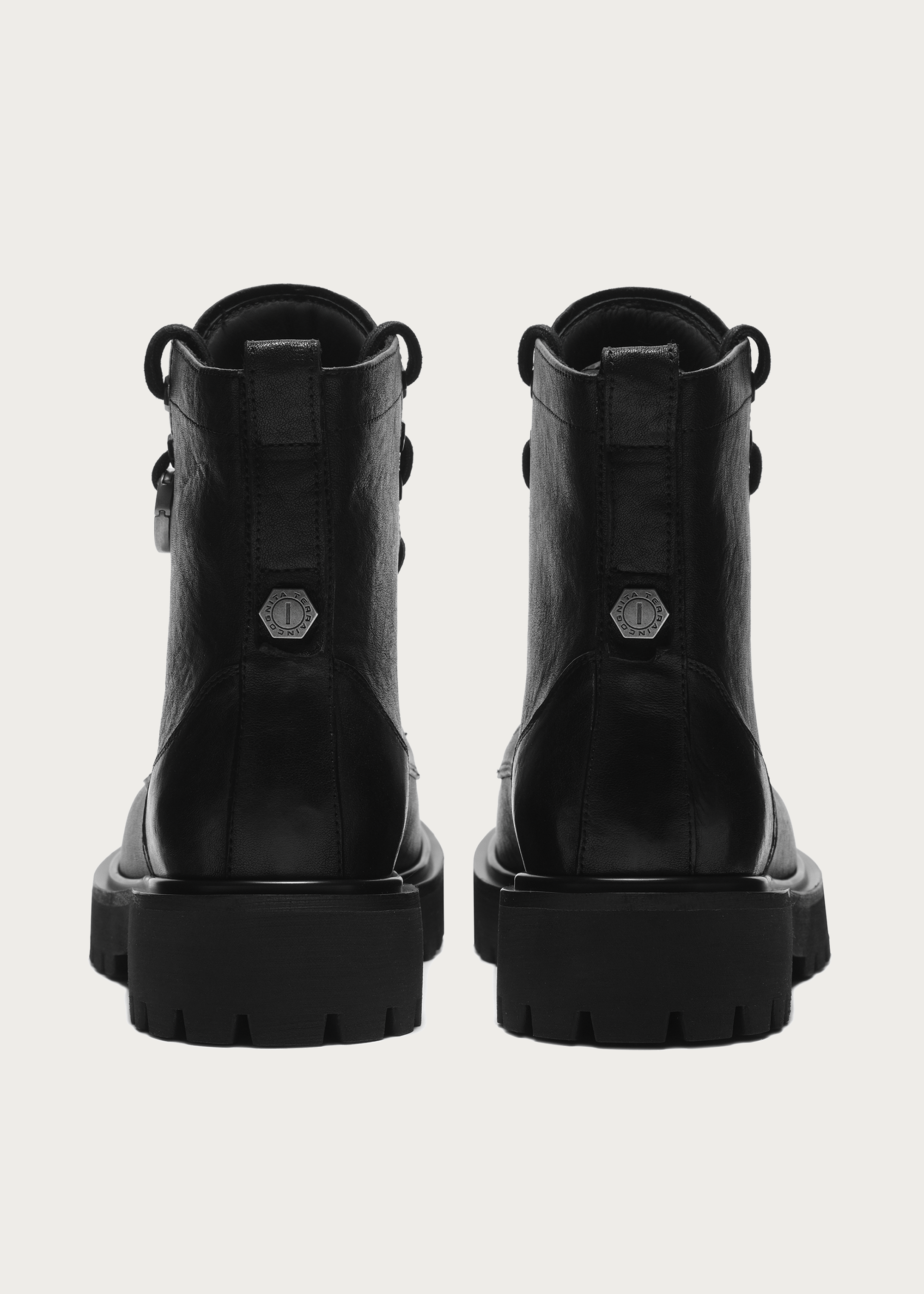 Workwear horsehide Zipper boots Black