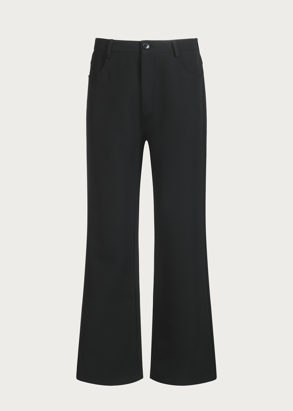 Wrinkle-Resistant Tailored Bootcut Trousers