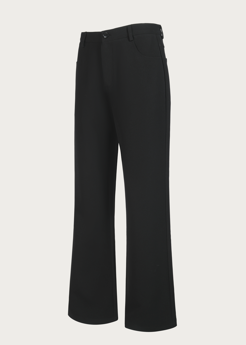 Wrinkle-Resistant Tailored Bootcut Trousers