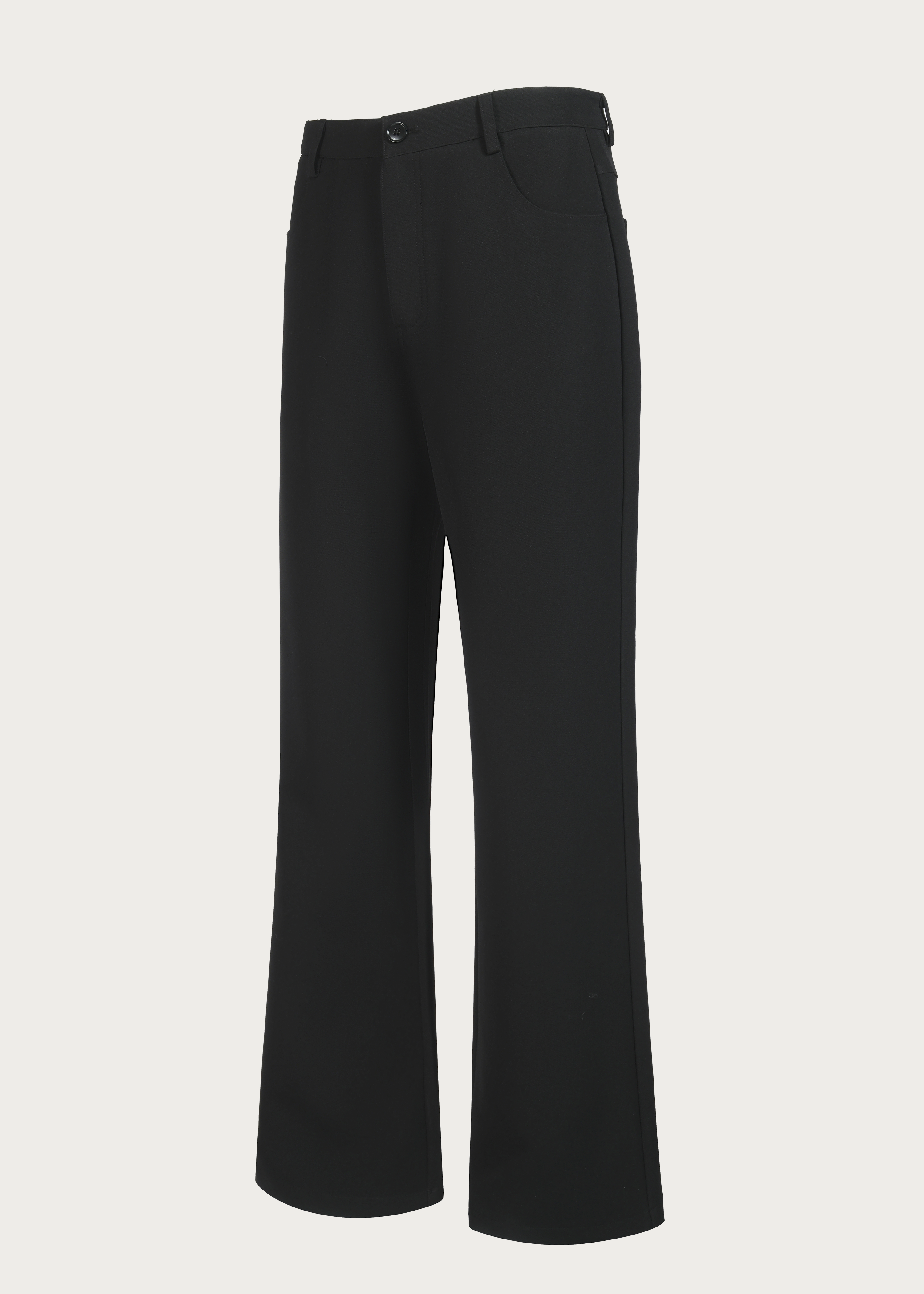Wrinkle-Resistant Tailored Bootcut Trousers