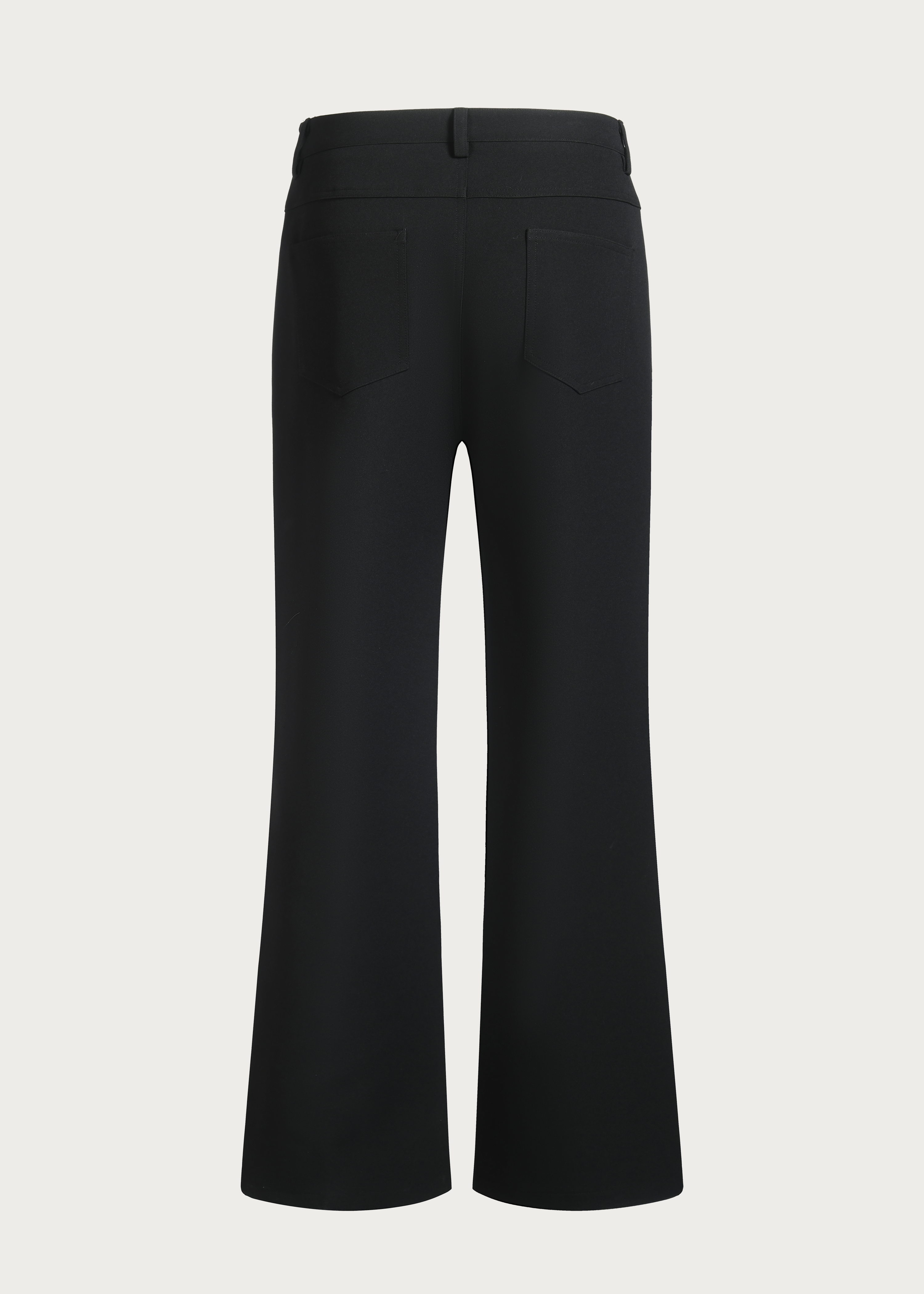 Wrinkle-Resistant Tailored Bootcut Trousers