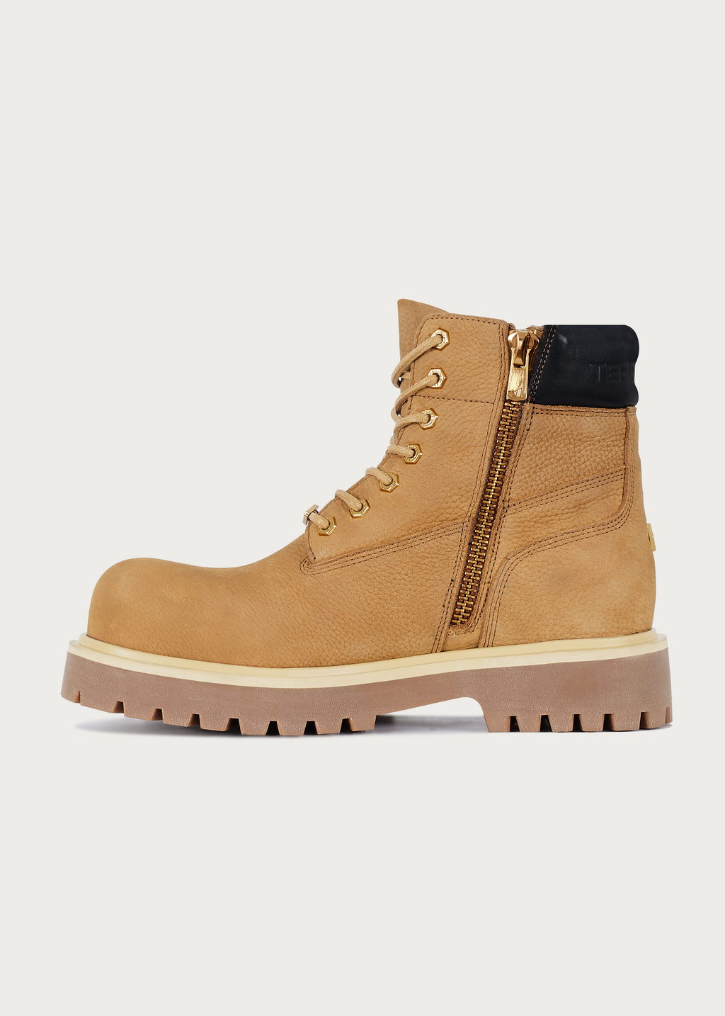 Workwear Cowhide boots Increase Height Khaki丨TERRAINCOGNITA