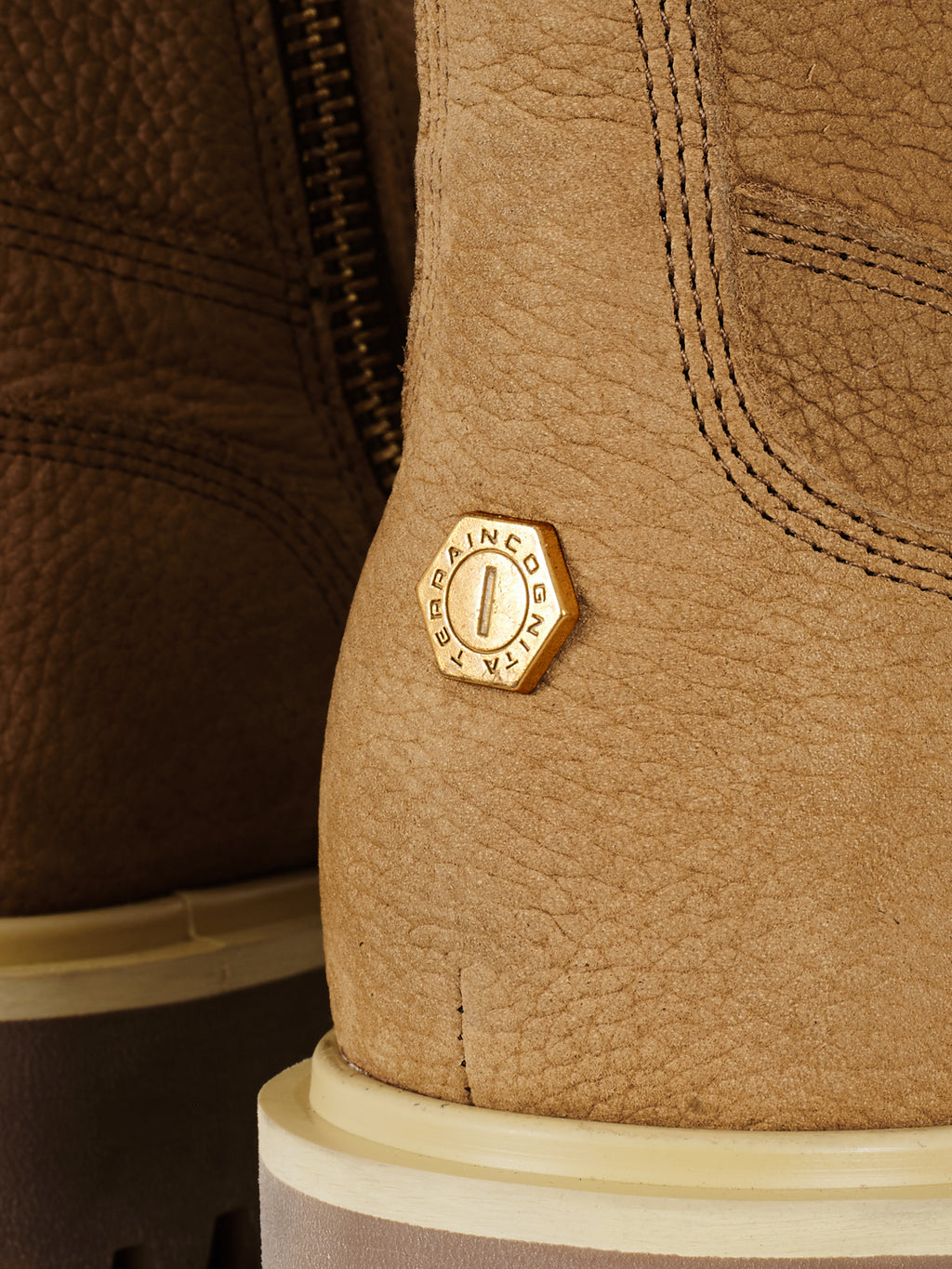 Cowhide Workwear Boots Khaki