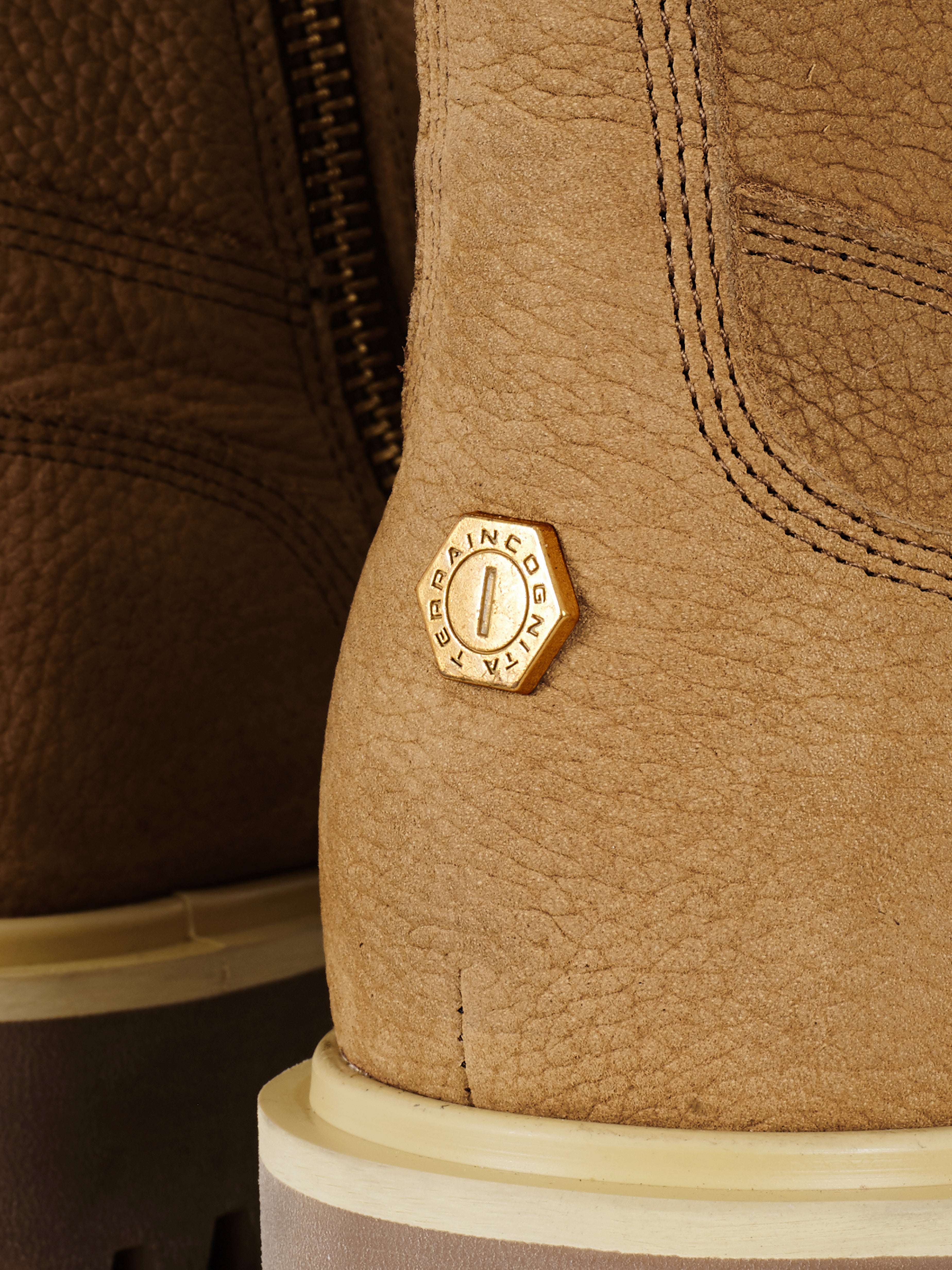 Cowhide Workwear Boots Khaki