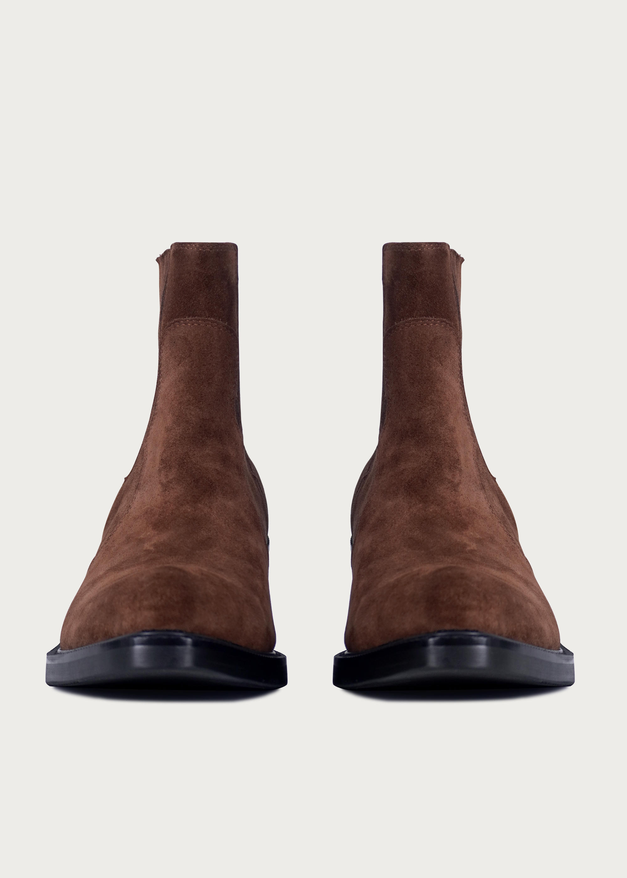 Chelsea boots Pointed toe Velvet earth brown