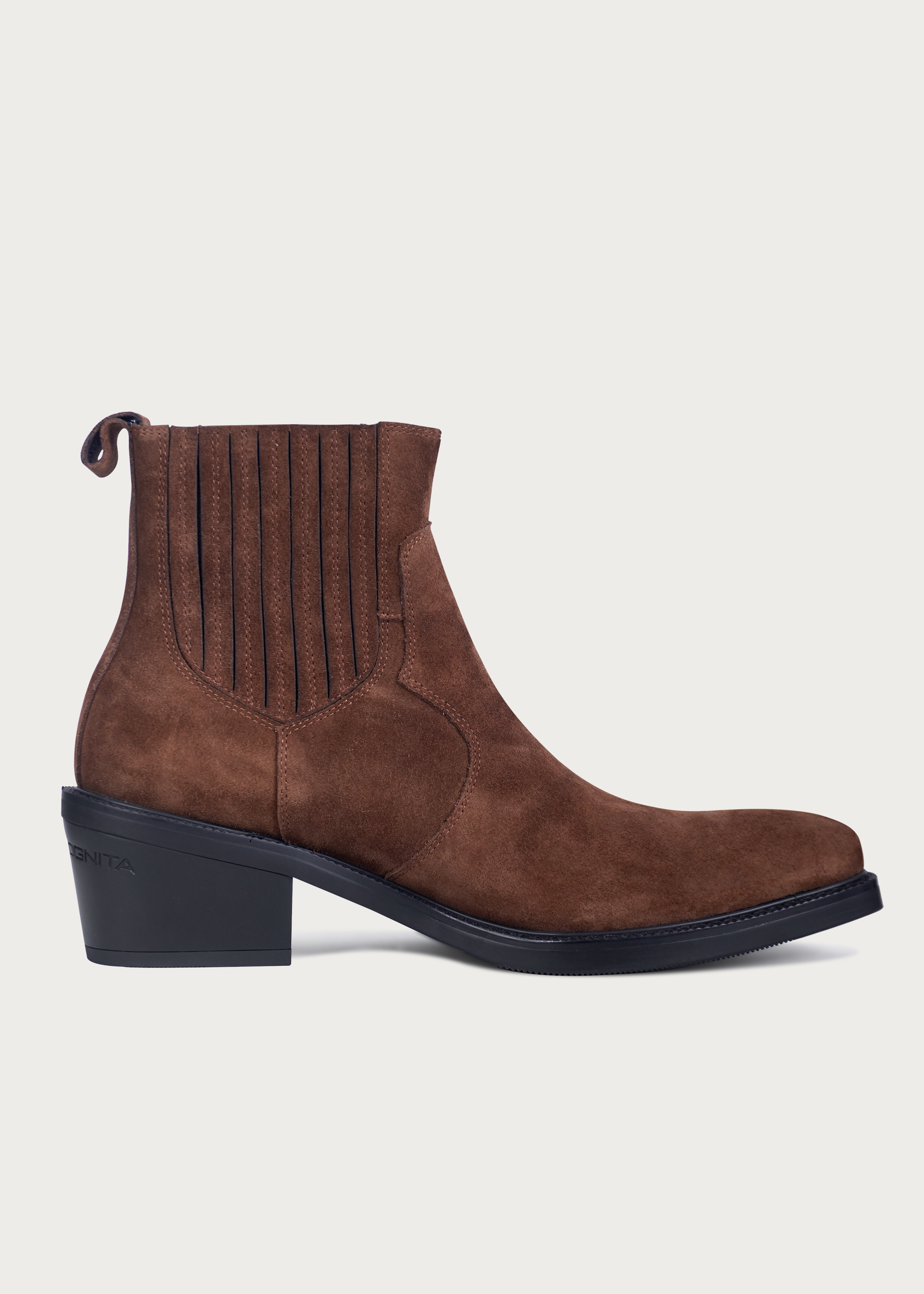Chelsea boots Pointed toe Velvet earth brown