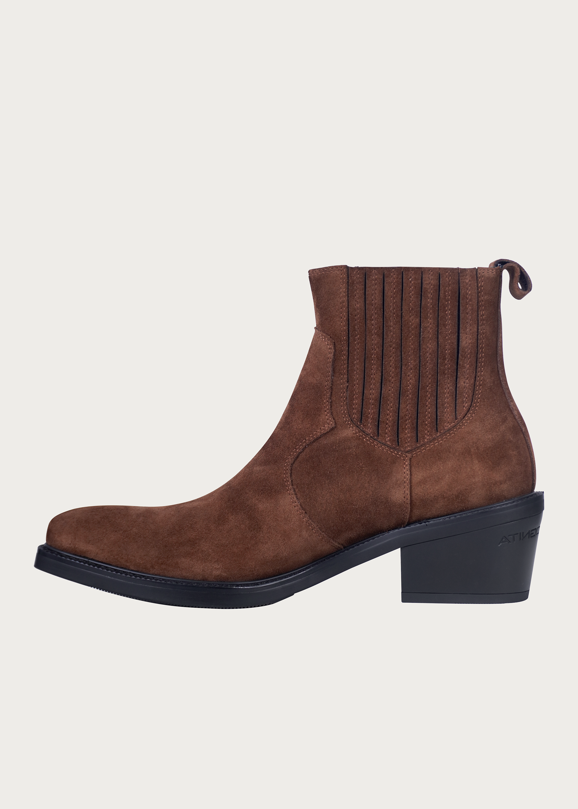 Chelsea boots Pointed toe Velvet earth brown