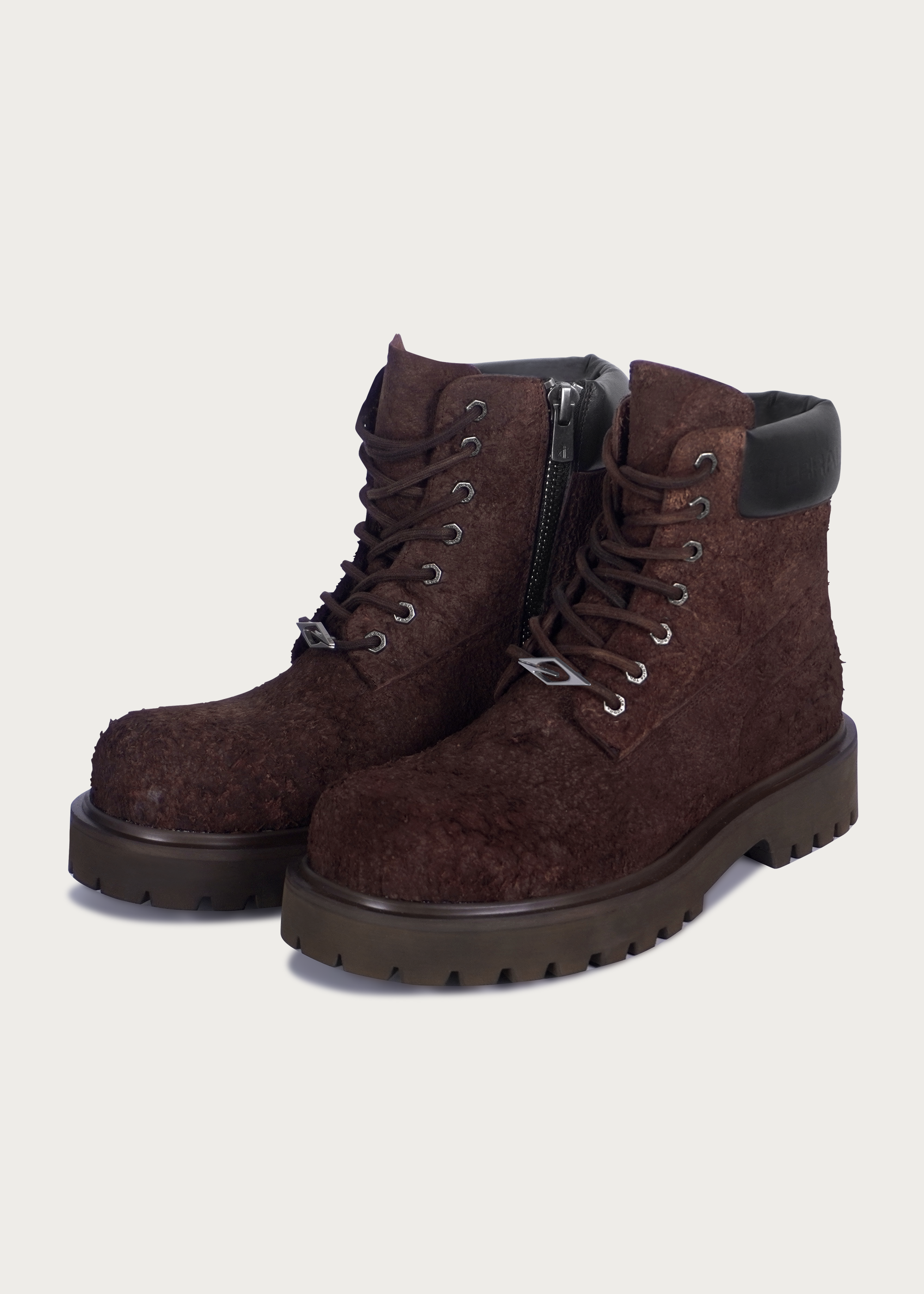 Workwear Suede leather boots Brownish red