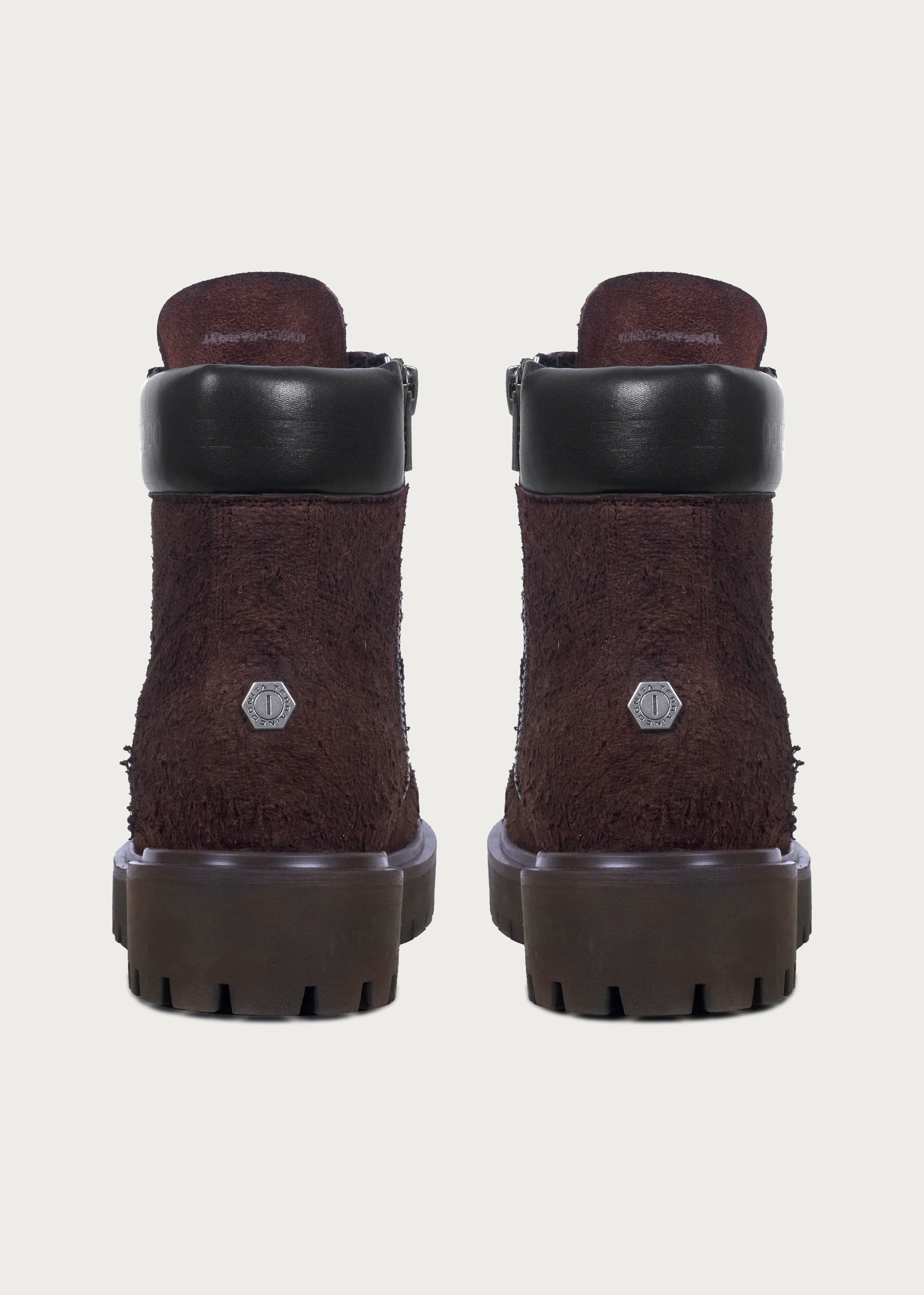 Workwear Suede leather boots Brownish red