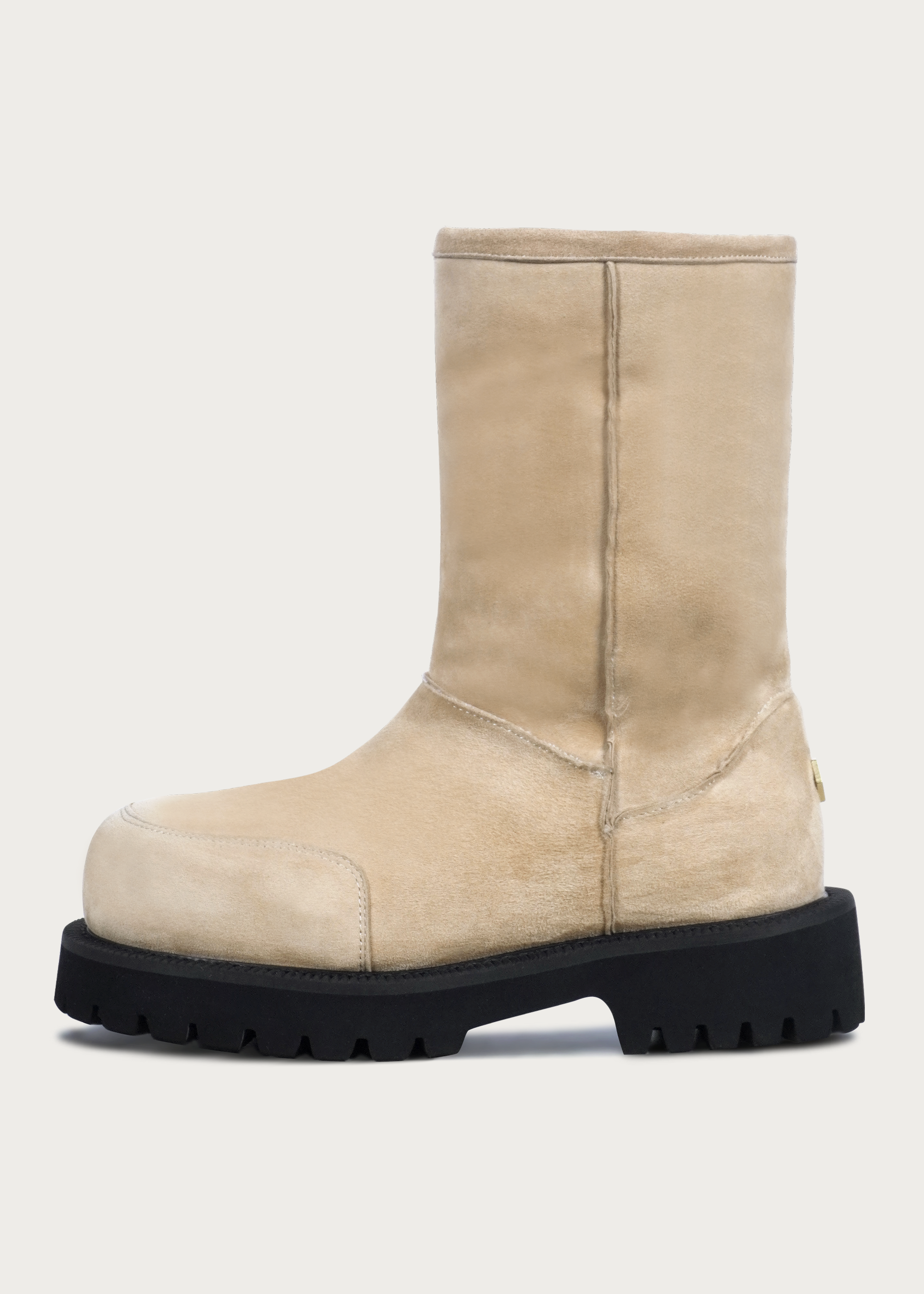 High snow boots Light cream brown