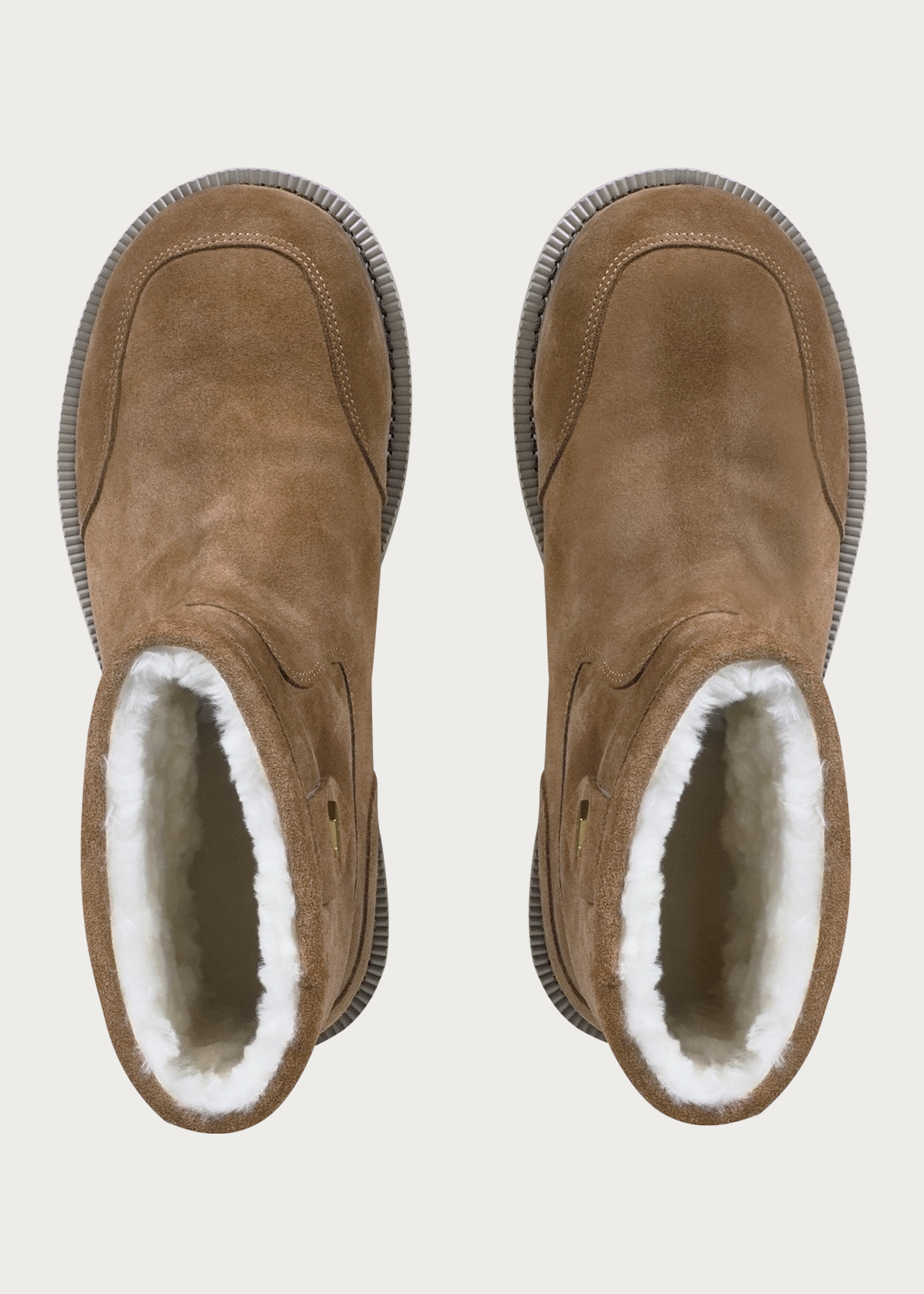 Snow boots Fleece Mid-top Light coffee-brown