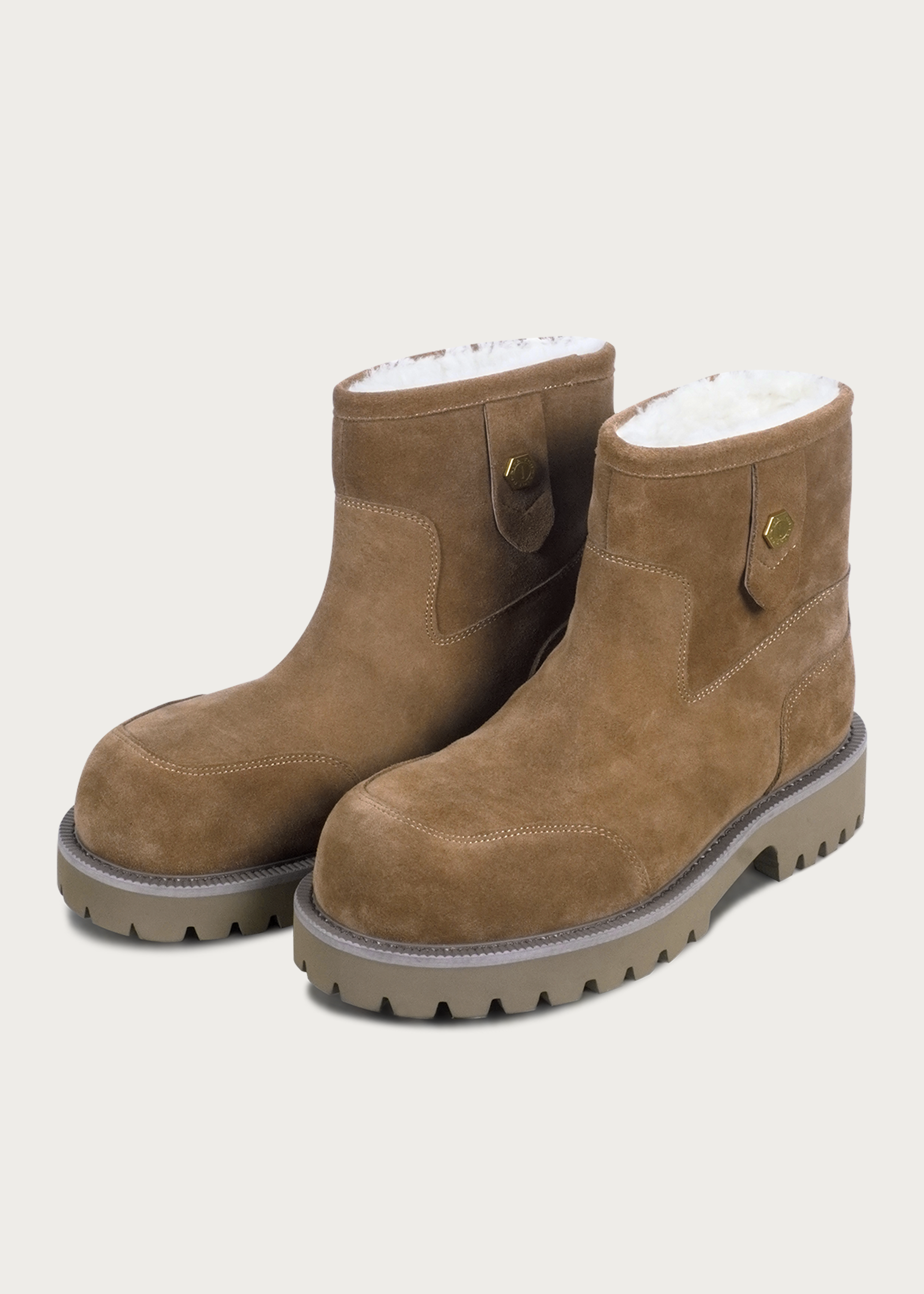 Snow boots Fleece Mid-top Light coffee-brown