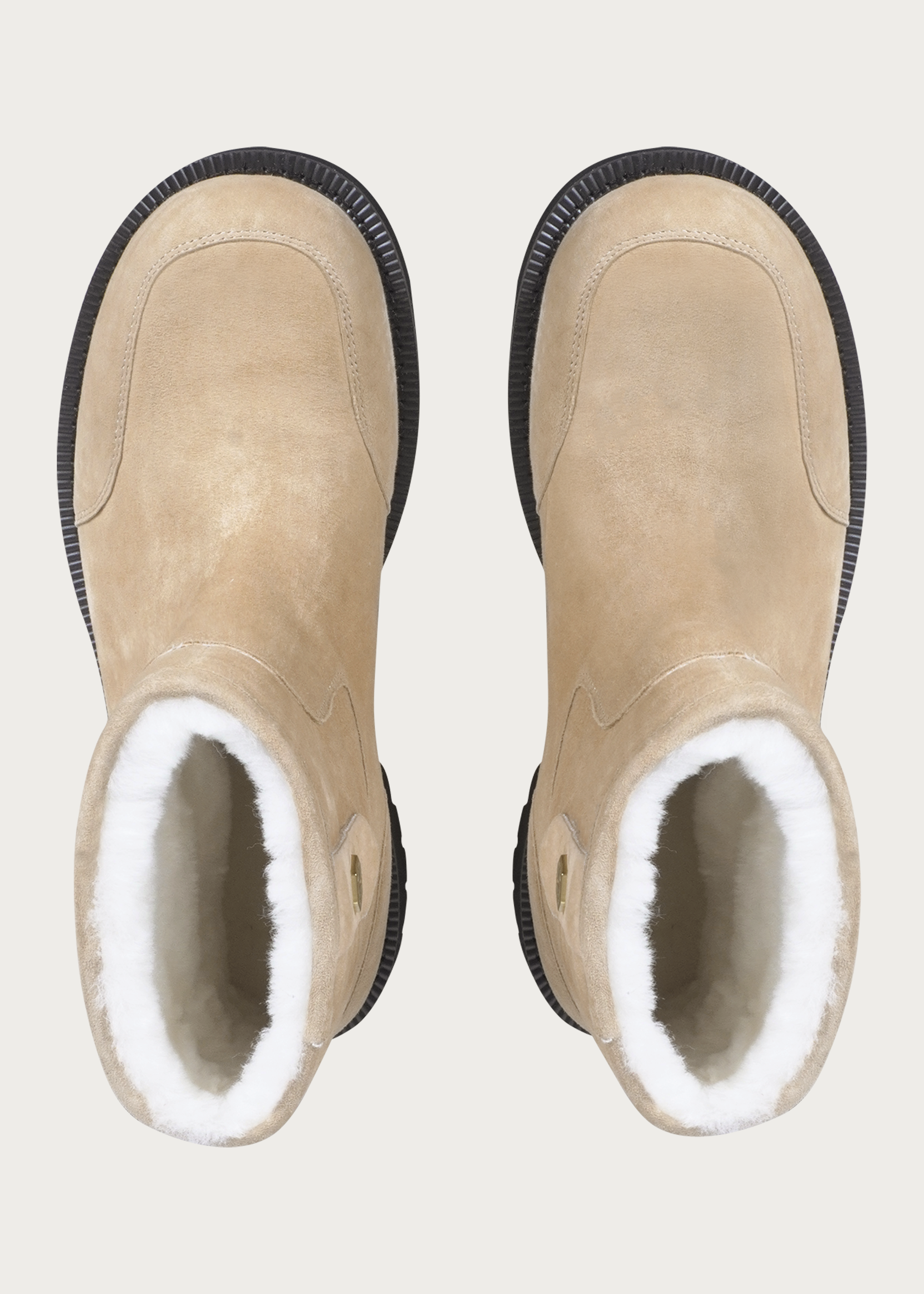 Snow boots Fleece Mid-top Light cream-brown