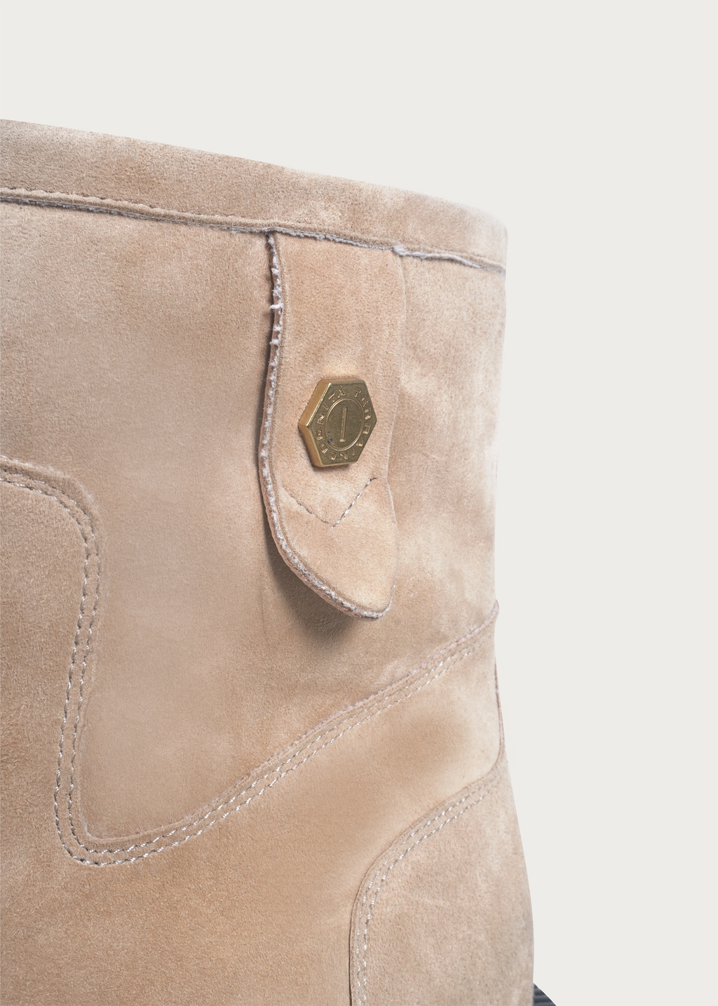 Fleece Mid-Top Snow Boots Light Cream Brown