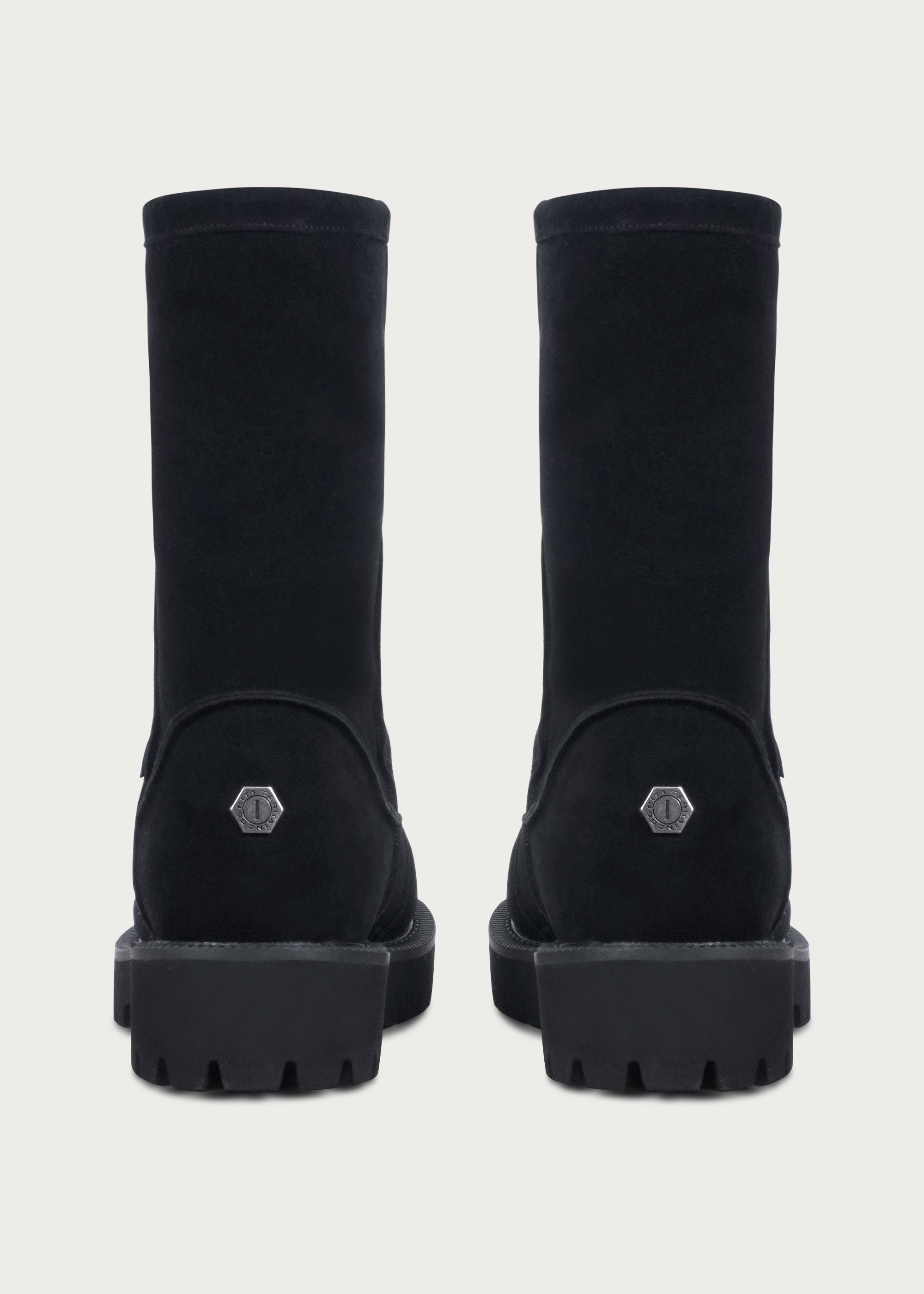 High snow boots Fleece-Lined Black