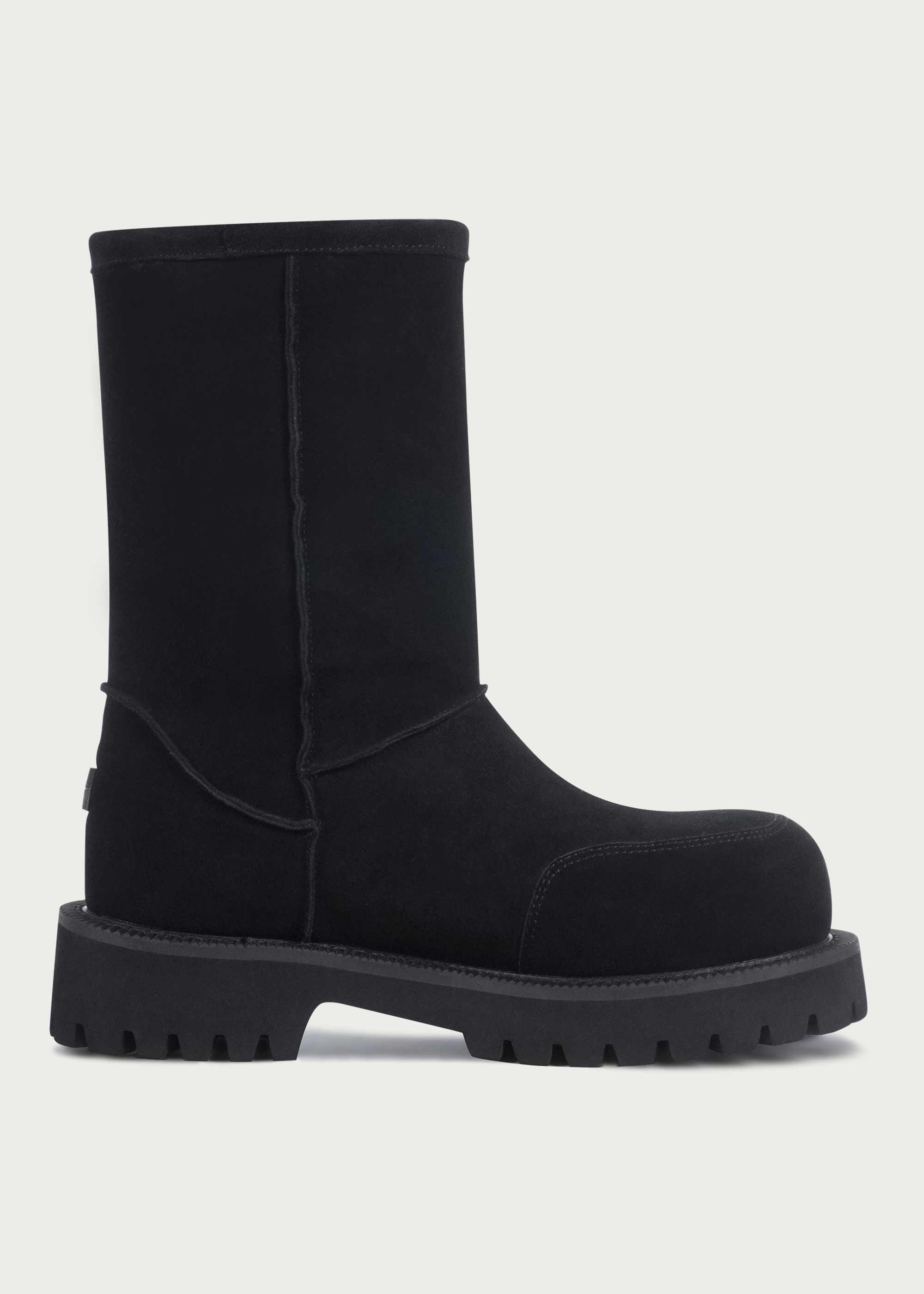High snow boots Fleece-Lined Black