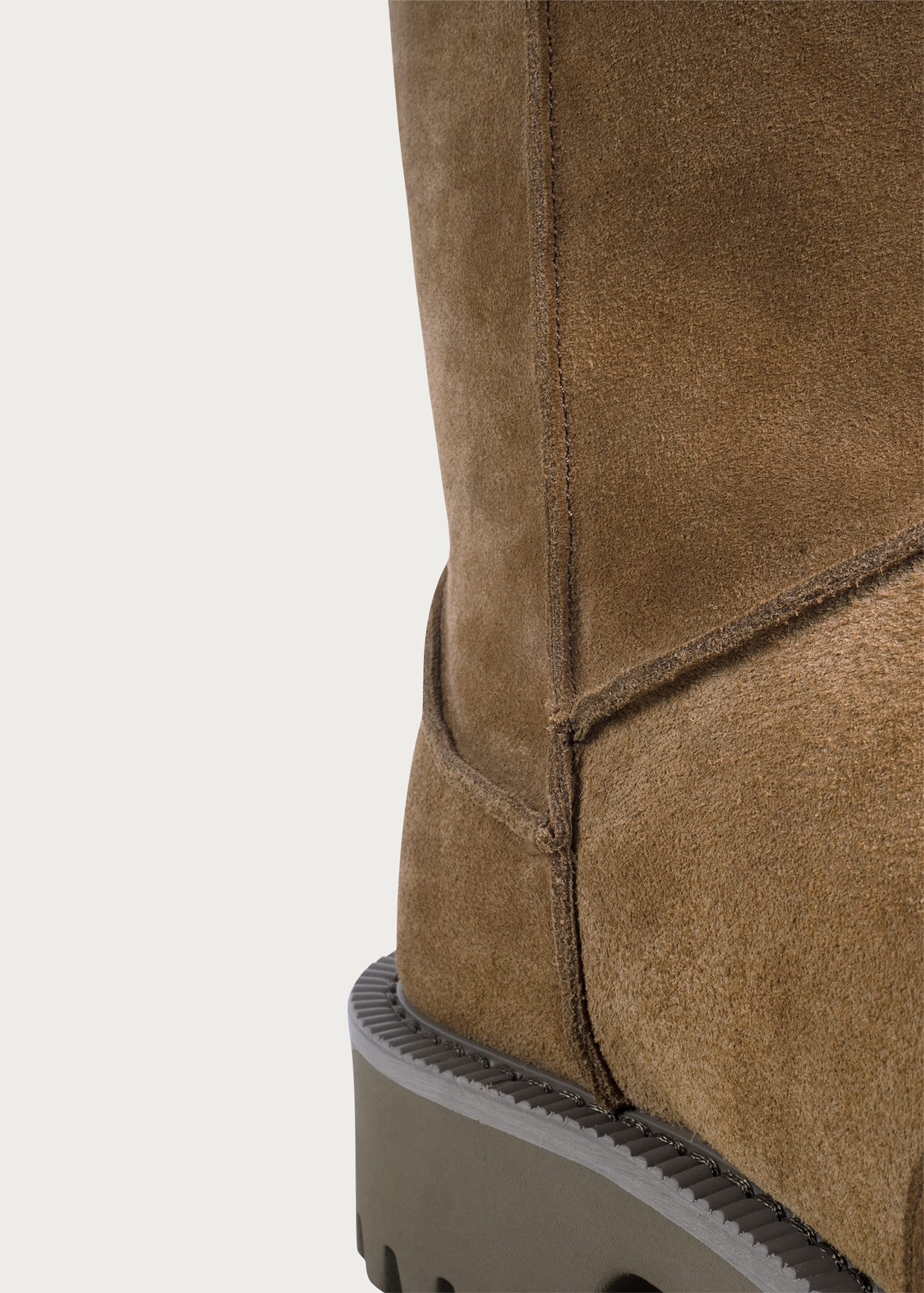 High snow boots Fleece-Lined Light brown