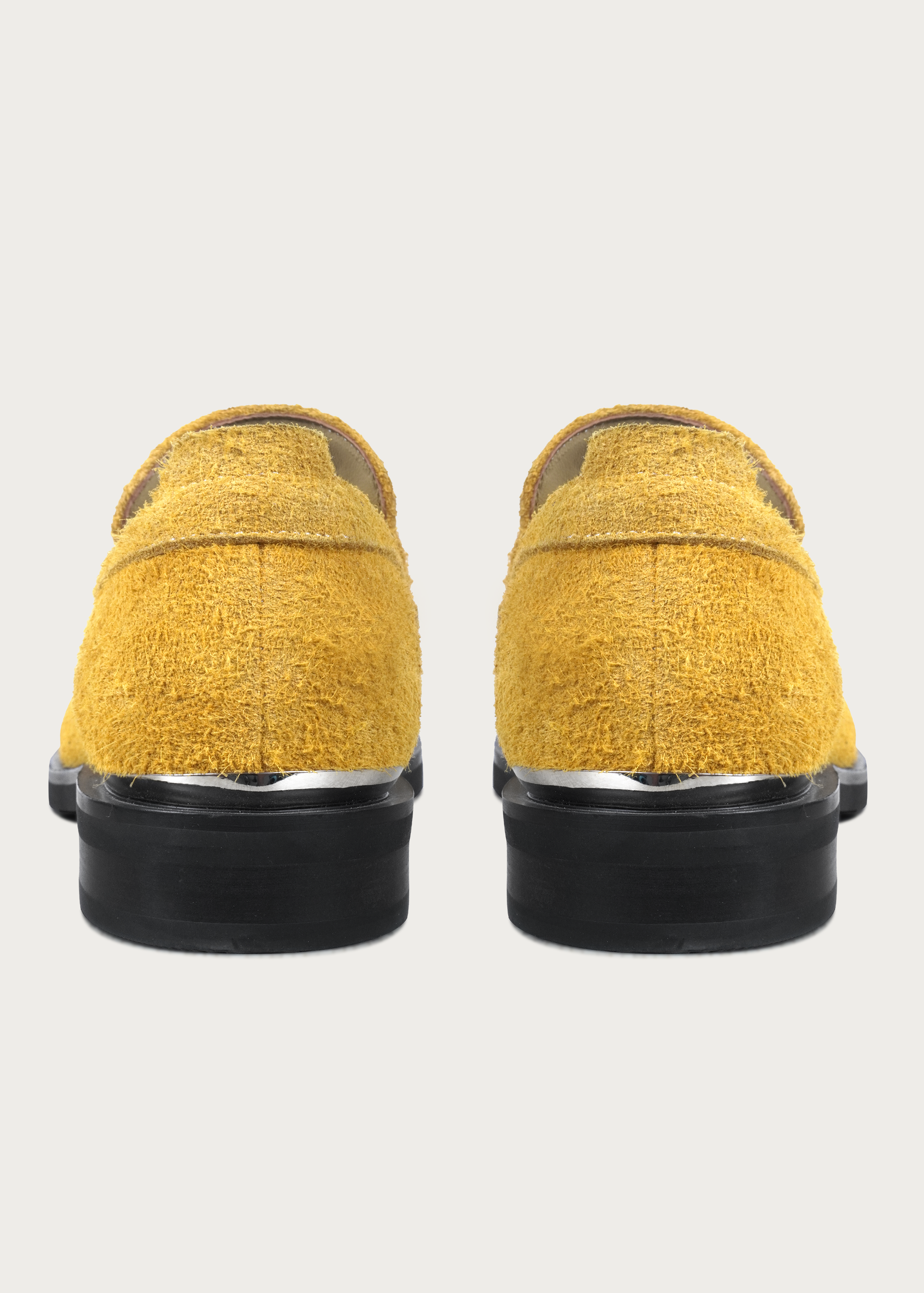 Loafers Button Leather Yellow