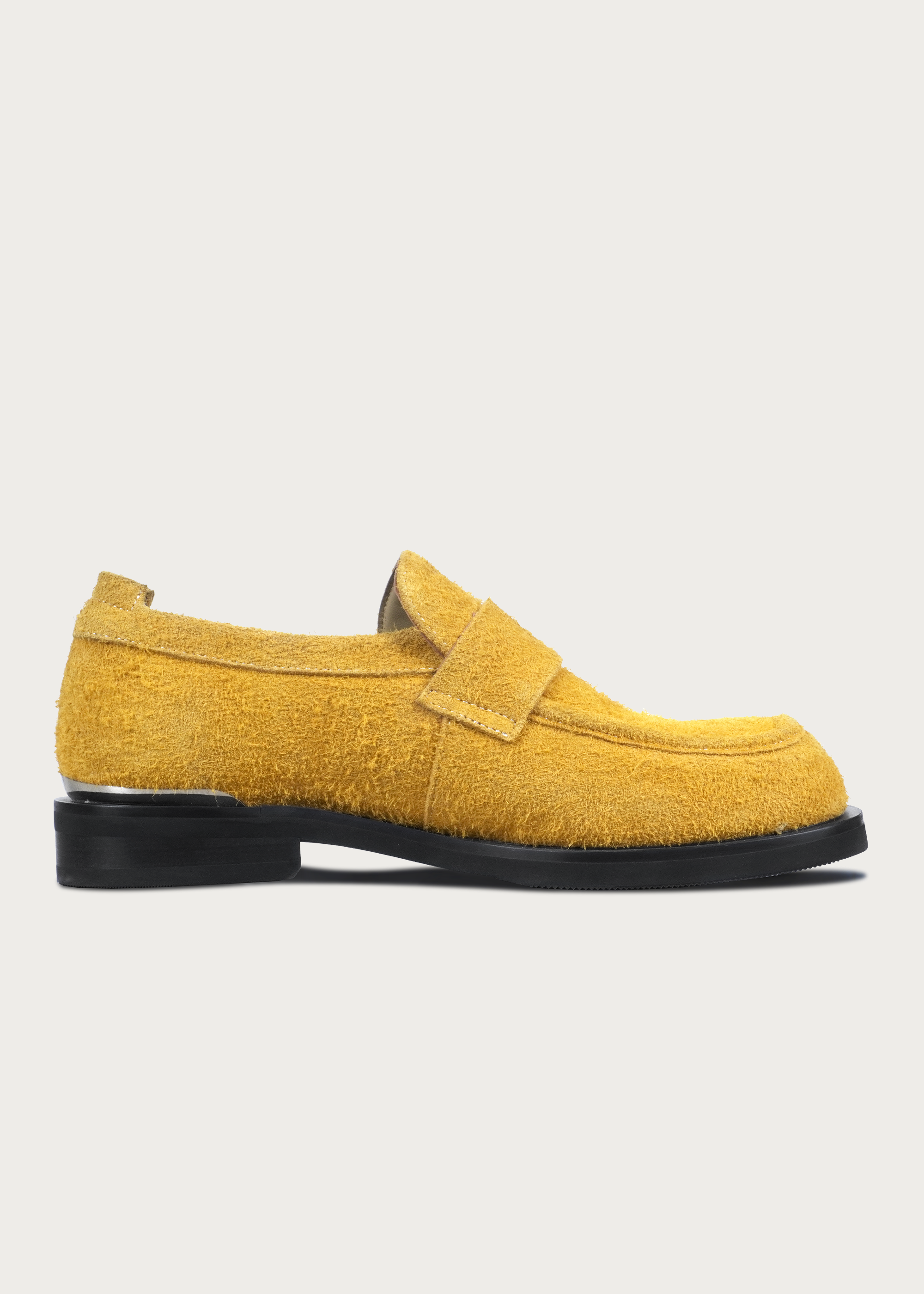Loafers Button Leather Yellow