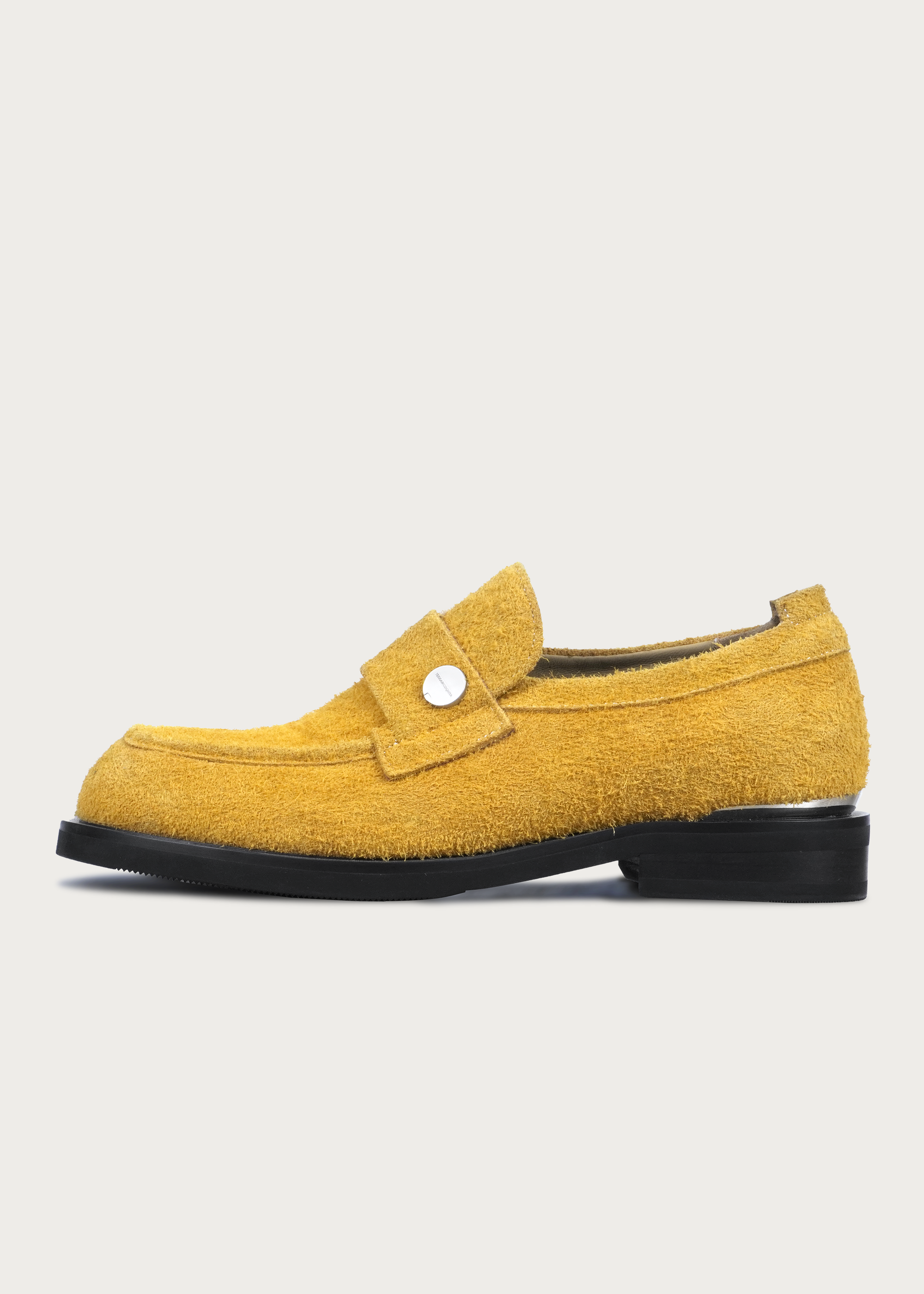 Loafers Button Leather Yellow