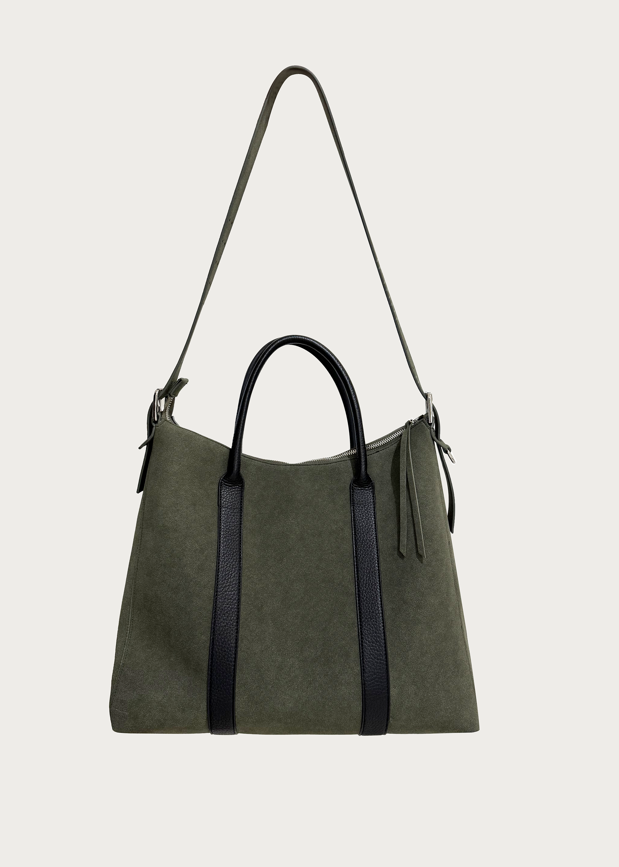 Patchwork Tote Bag Olive Green