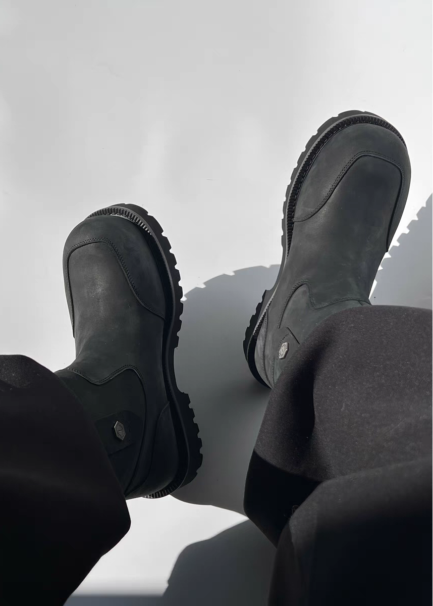 Fleece Mid-Top Snow Boots Matte Black